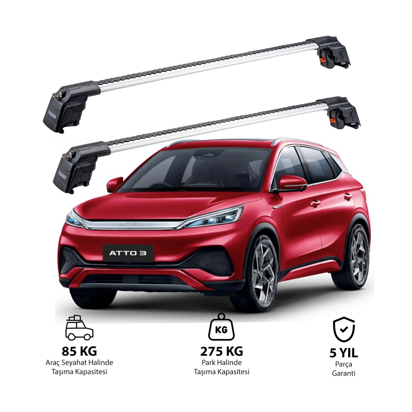 BYD ATTO 3 2022 ve Sonrası TRX2 Thunder Carrier Ara Atkı