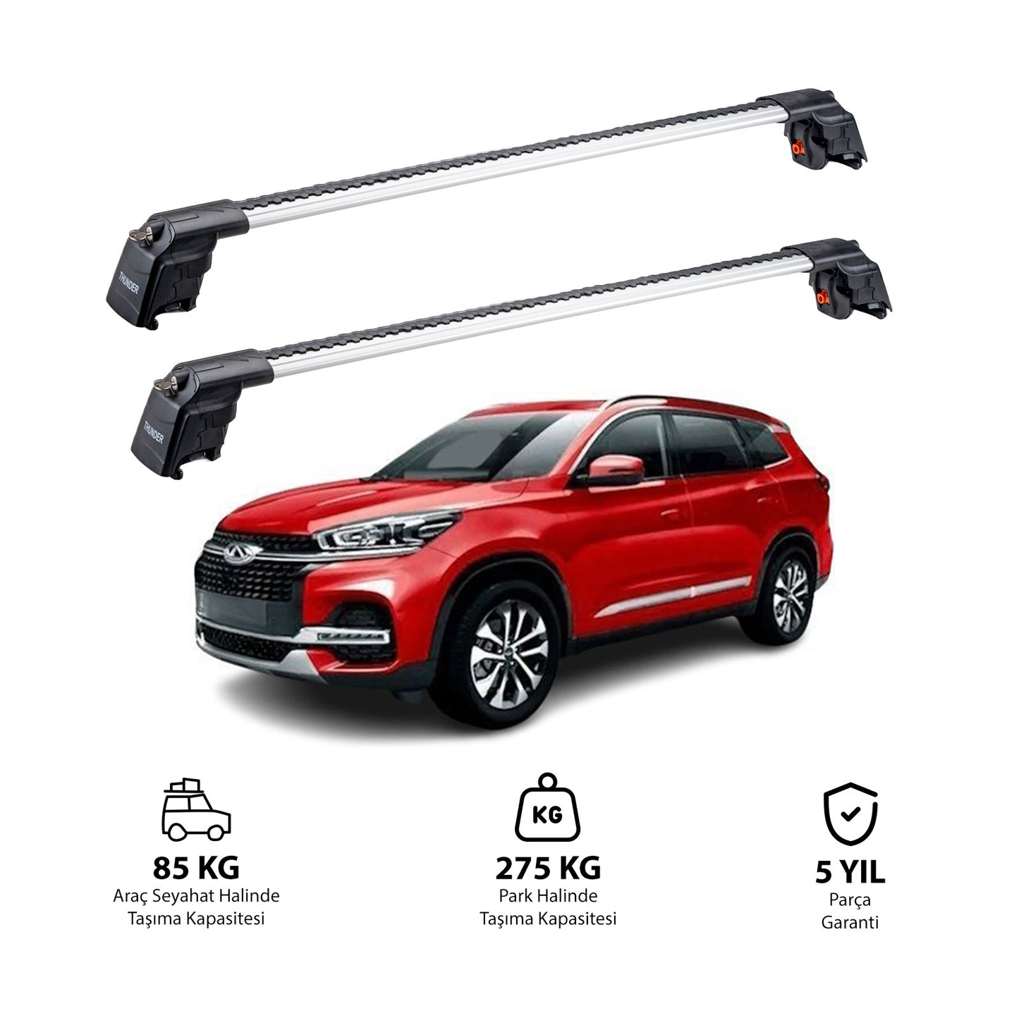 CHERY TIGGO 8 2018 ve Sonrası TRX2 Thunder Carrier Ara Atkı