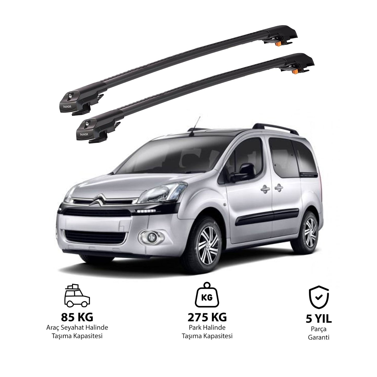 CITROEN BERLINGO 2008-2018 TRX1 Thunder Carrier Kilitli Ara Atkı