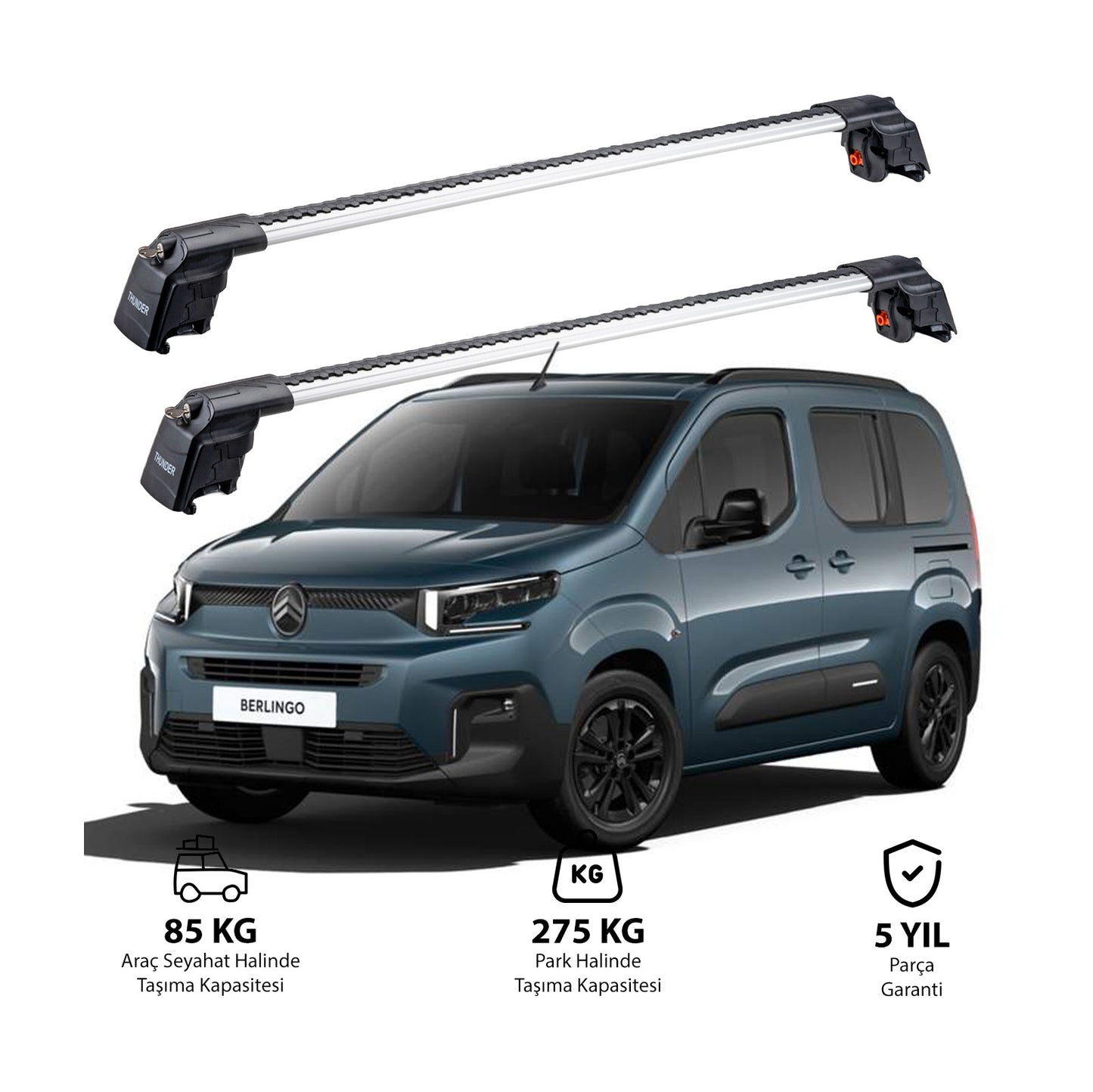 CITROEN BERLINGO 2024 - Sonrası TRX2 Thunder Carrier Kilitli Ara Atkı