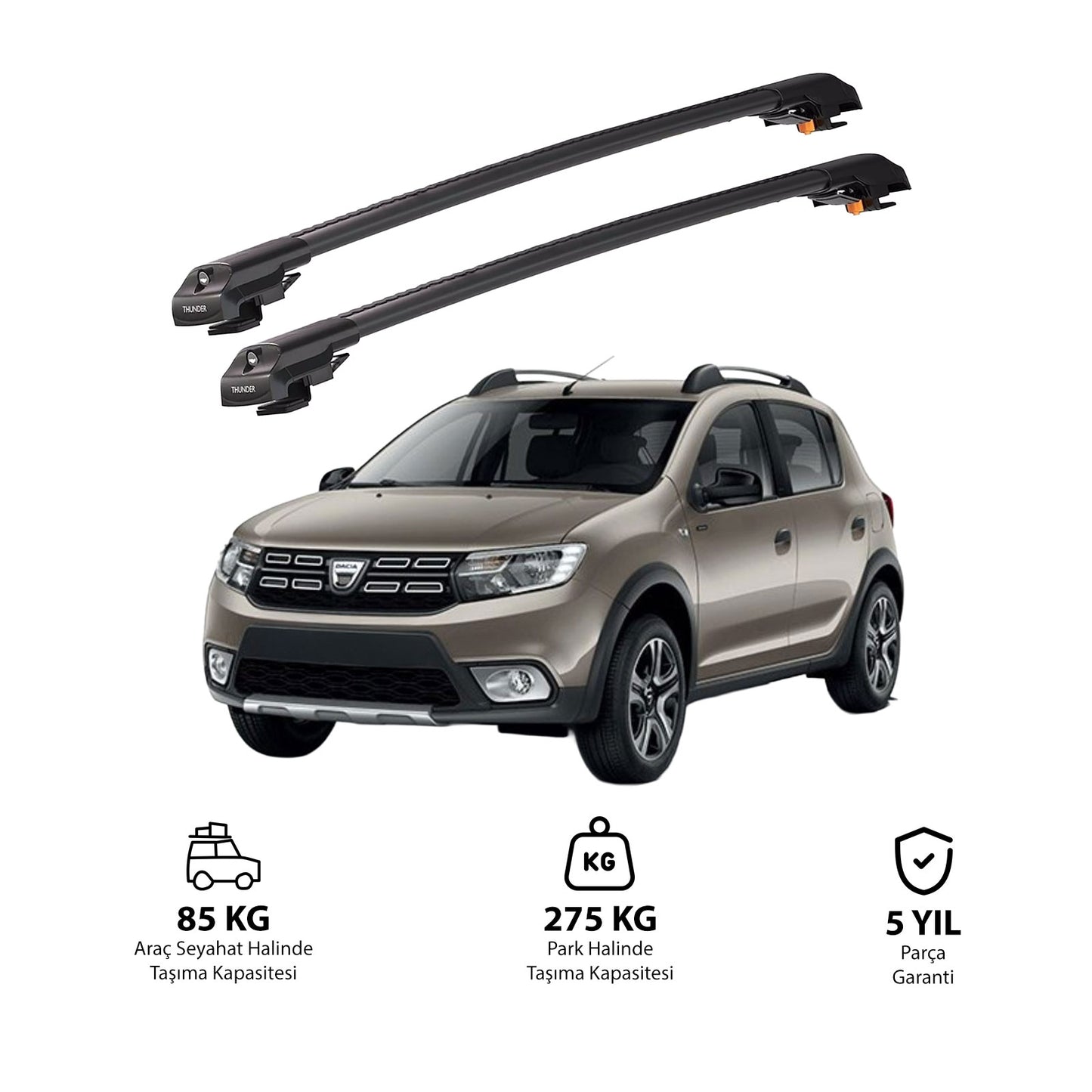 DACIA SANDERO STEPWAY 2013-2020 TRX1 Thunder Carrier Kilitli Ara Atkı
