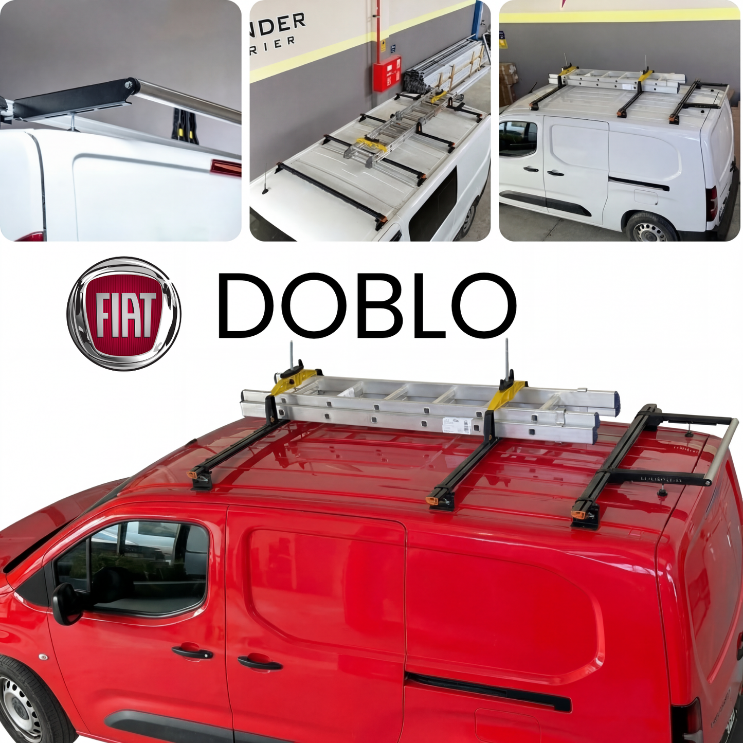 Fiat Doblo 2022-2026 Thunder Pro Seri Ağır Yük Taşıma Ara Atkı Tavan Barı