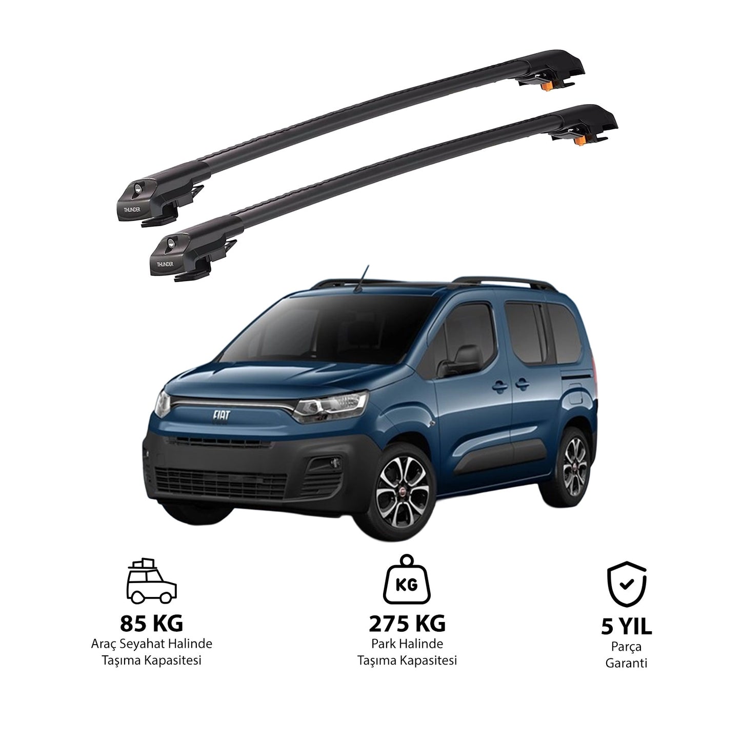 FIAT DOBLO 2023 ve Sonrası TRX1 Thunder Carrier Kilitli Ara Atkı