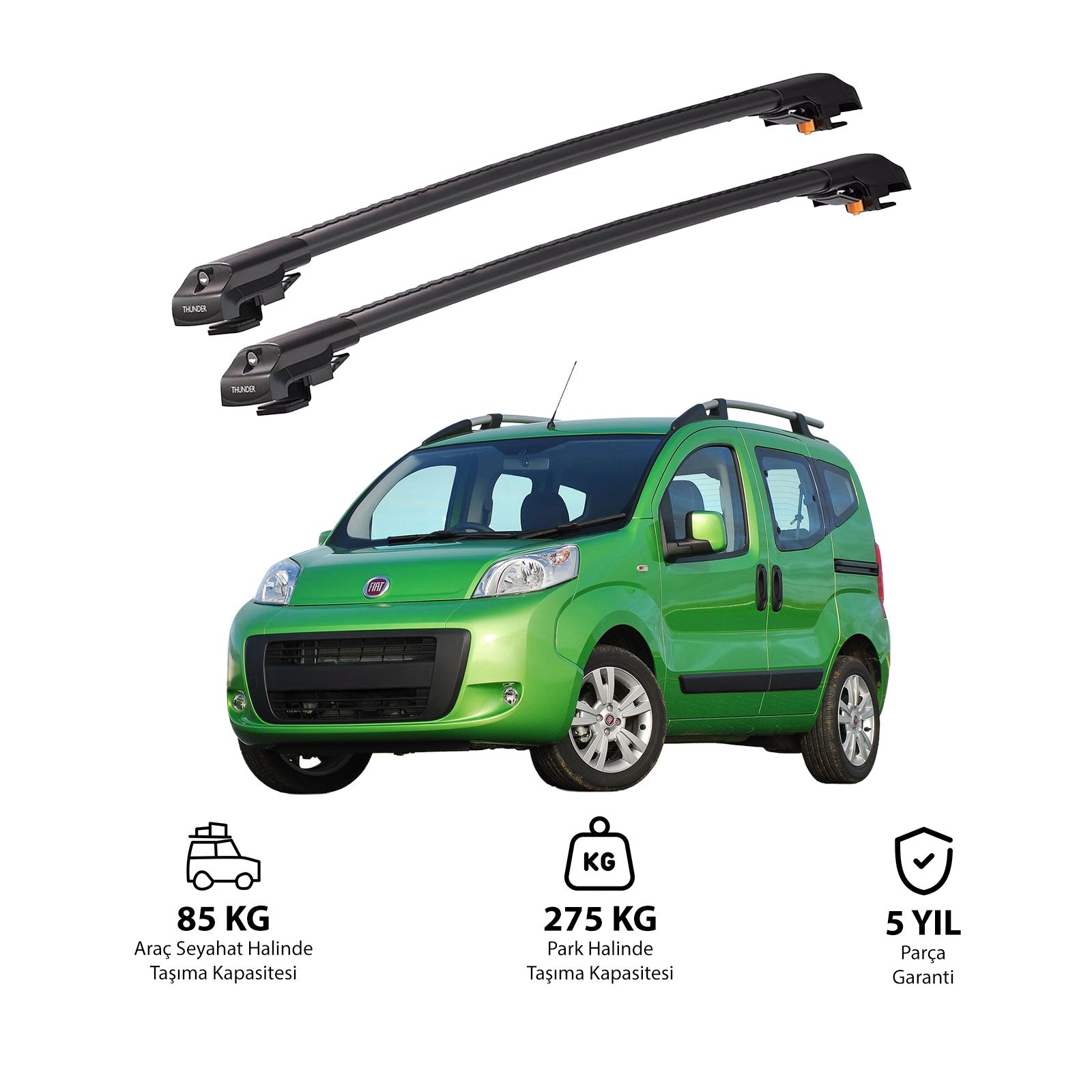 FIAT QUBO 2008-2017 TRX1 Thunder Carrier Kilitli Ara Atkı