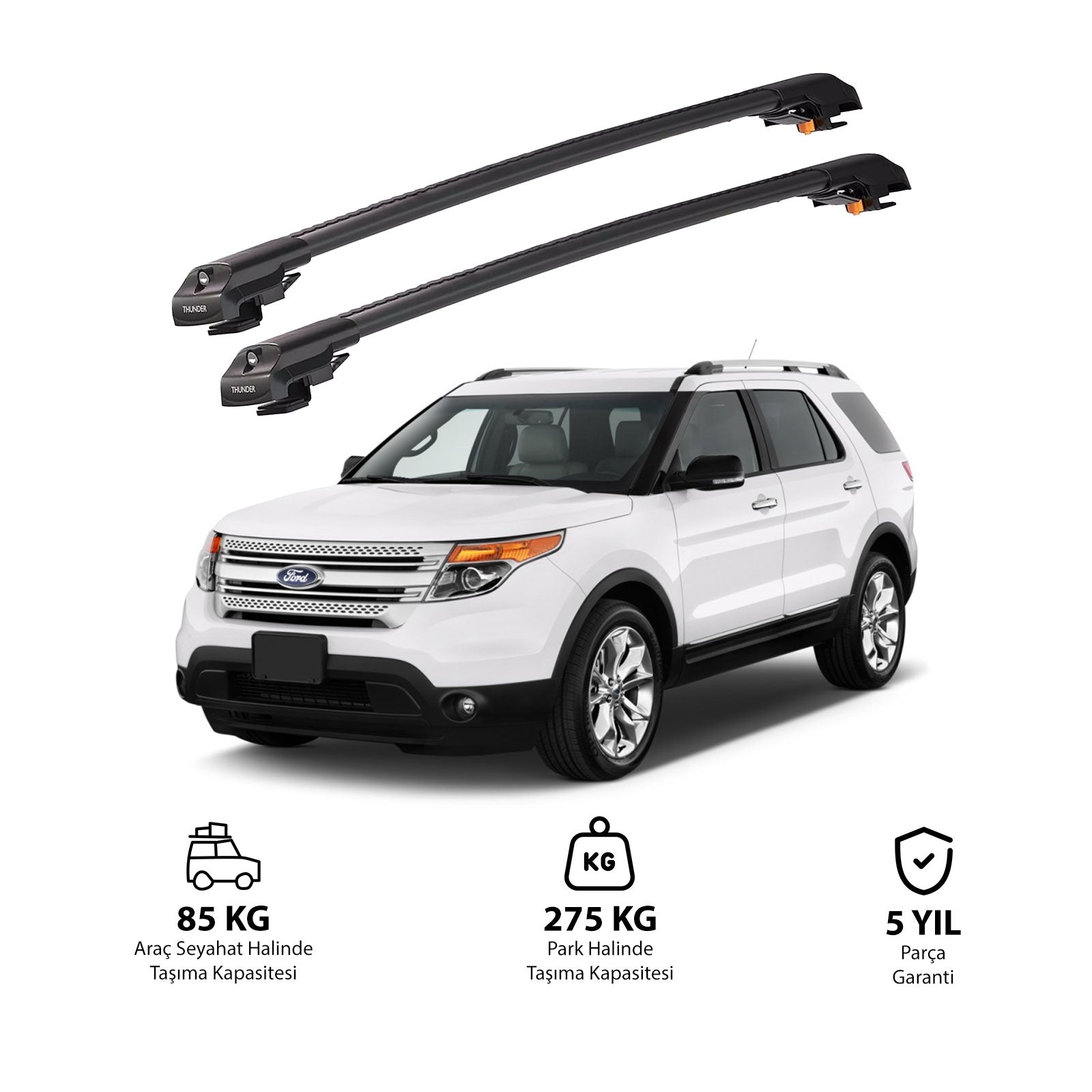 FORD EXPLORER 2011–2019 TRX1 Thunder Carrier Kilitli Ara Atkı