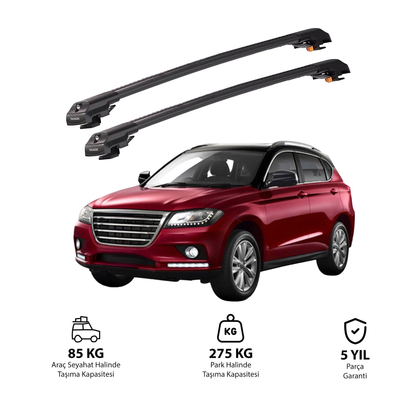GREAT WALL HAVAL H2 2015 ve Sonrası TRX1 Thunder Carrier Kilitli Ara Atkı