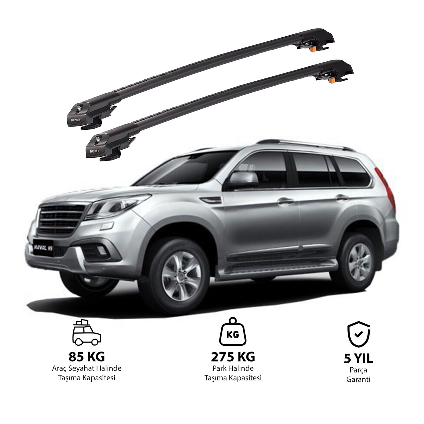 GREAT WALL HAVAL H9 2015 ve Sonrası TRX1 Thunder Carrier Kilitli Ara Atkı