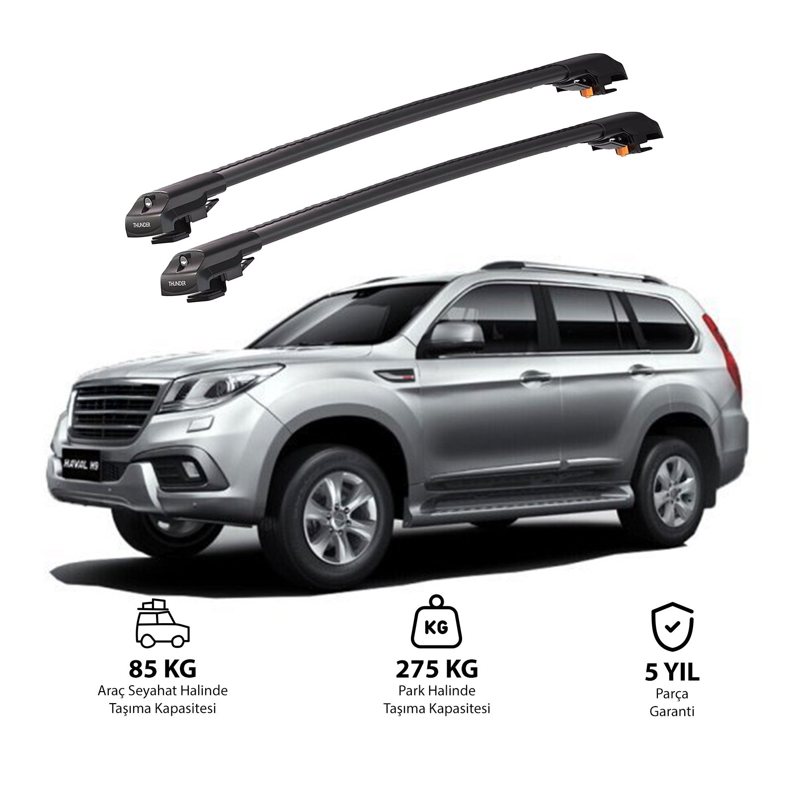 GREAT WALL HAVAL H9 2015 ve Sonrası TRX1 Thunder Carrier Kilitli Ara Atkı