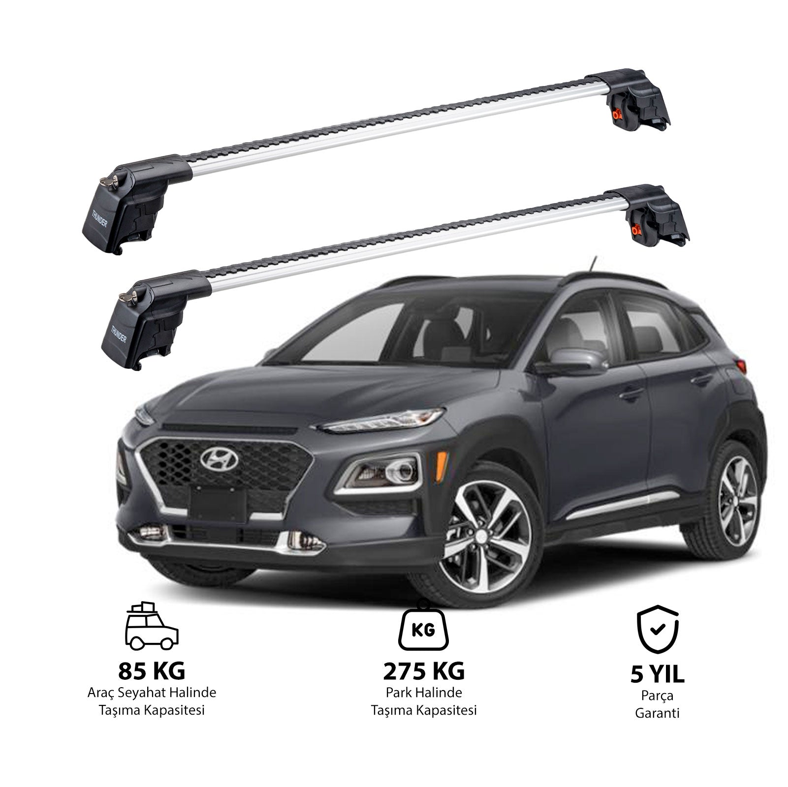 HYUNDAI KONA 2017 ve Sonrası TRX2 Thunder Carrier Ara Atkı