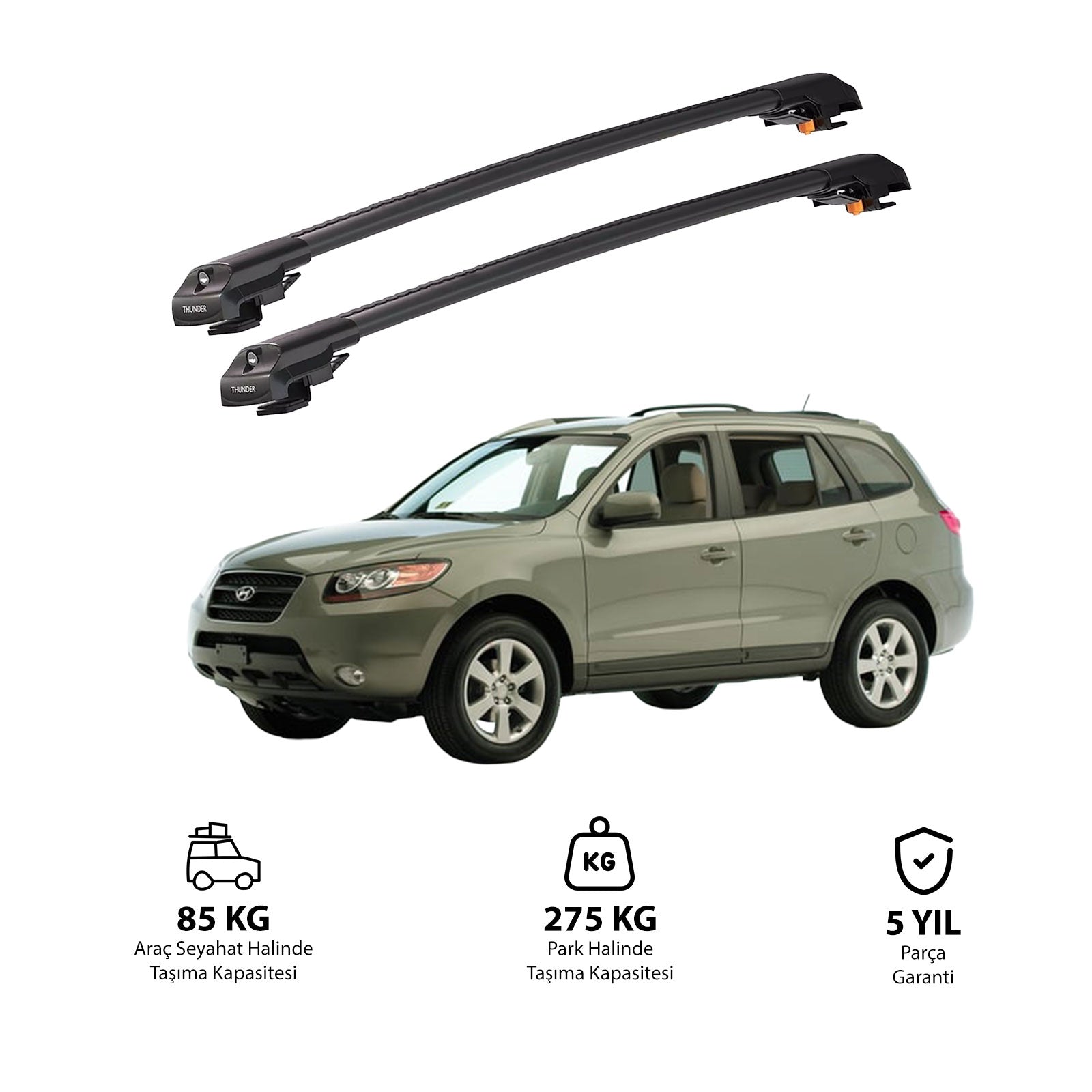 HYUNDAI SANTA FE 2007-2012 TRX1 Thunder Carrier Kilitli Ara Atkı