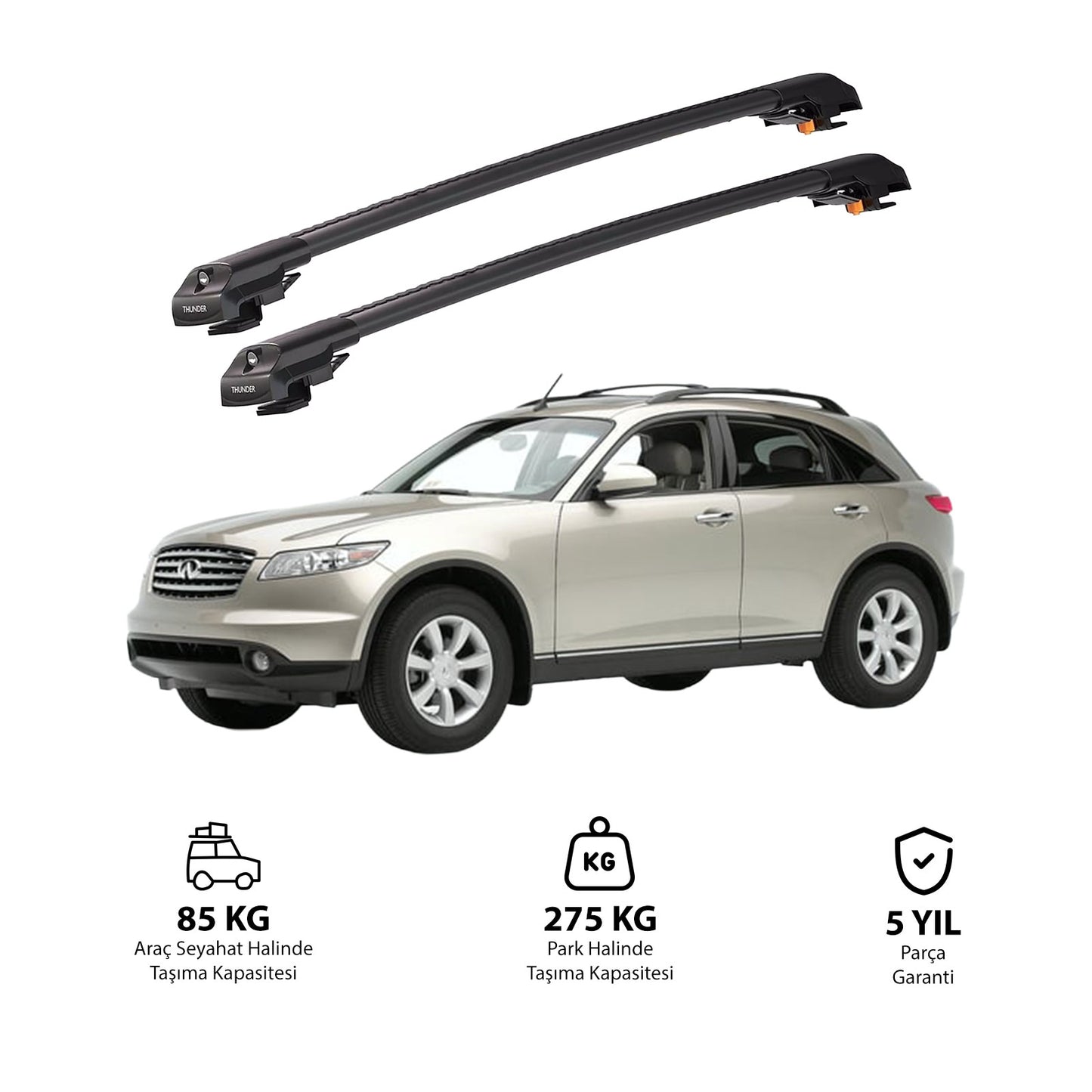 INFINITI FX 2003-2008 TRX1 Thunder Carrier Kilitli Ara Atkı