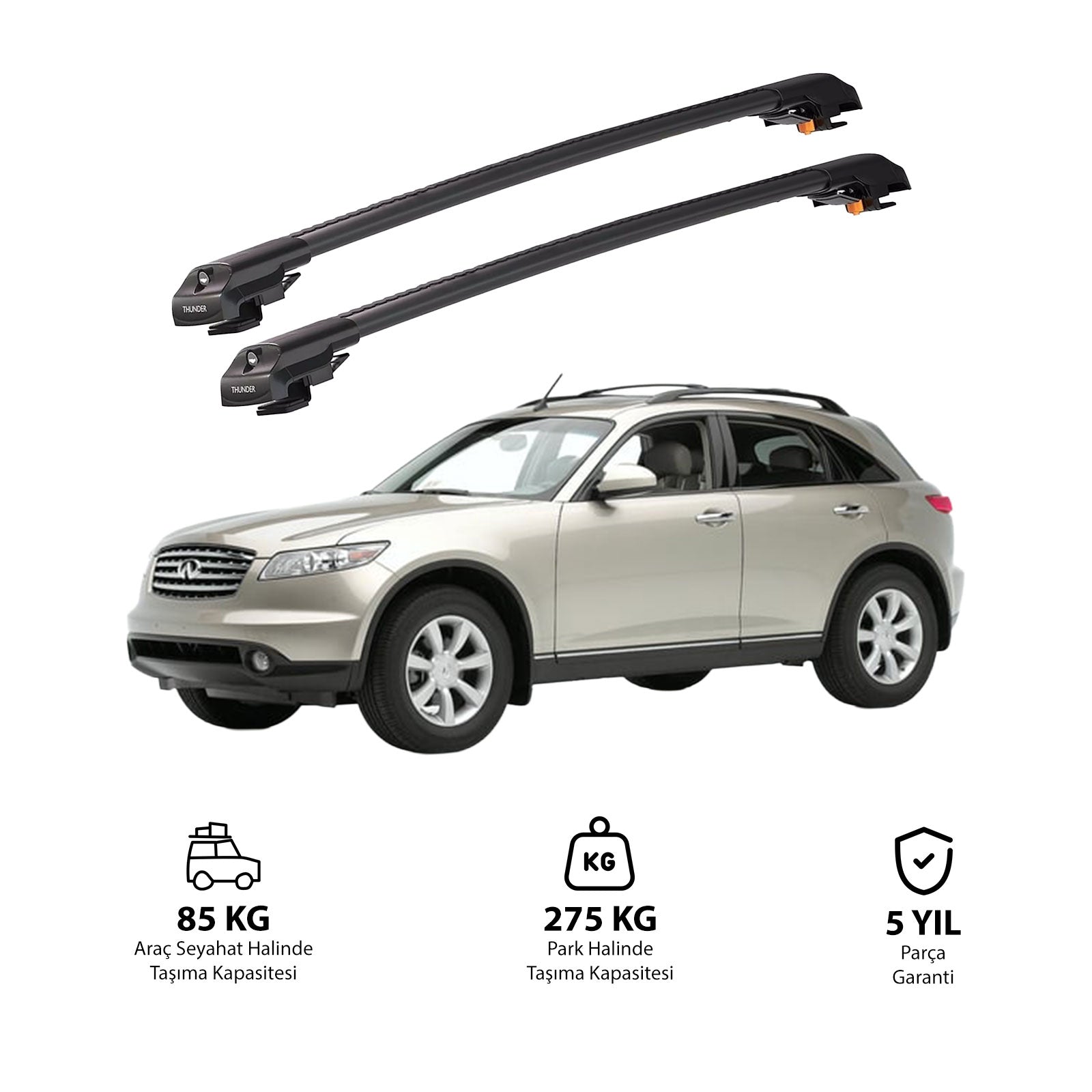INFINITI FX 2003-2008 TRX1 Thunder Carrier Kilitli Ara Atkı