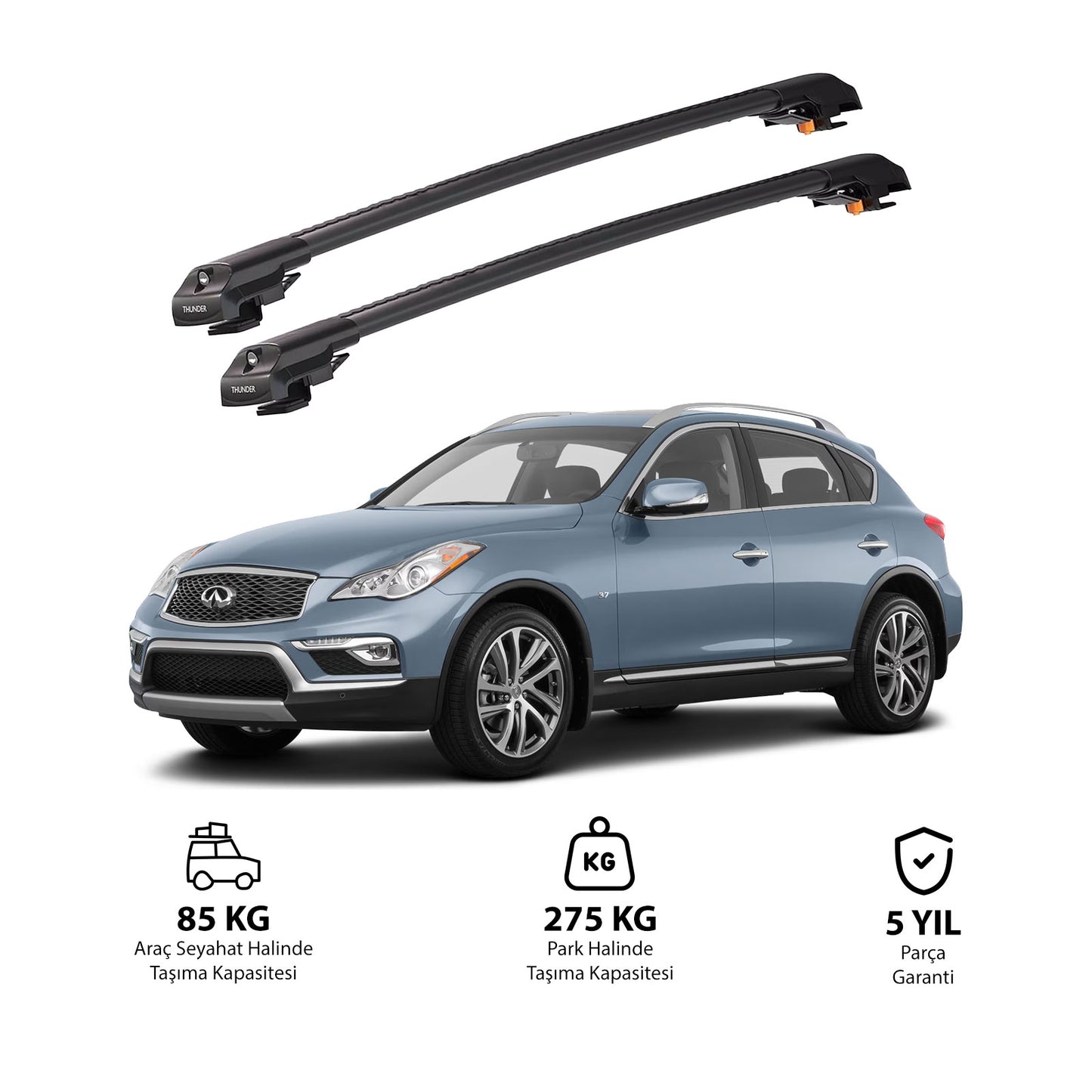 INFINITI QX50 2014-2017 TRX1 Thunder Carrier Kilitli Ara Atkı