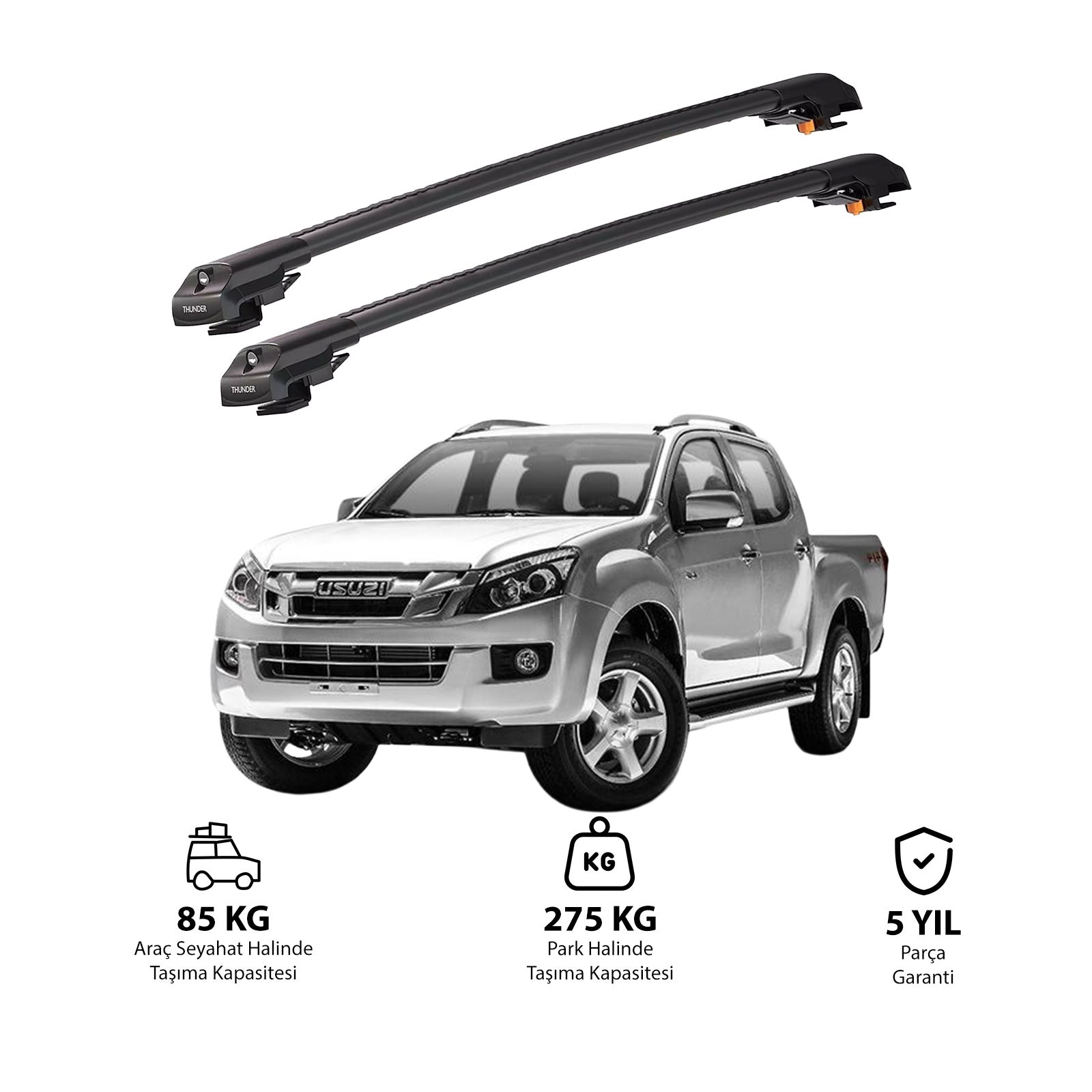 ISUZU D-MAX (RT50) 2012-2015 TRX1 Thunder Carrier Kilitli Ara Atkı