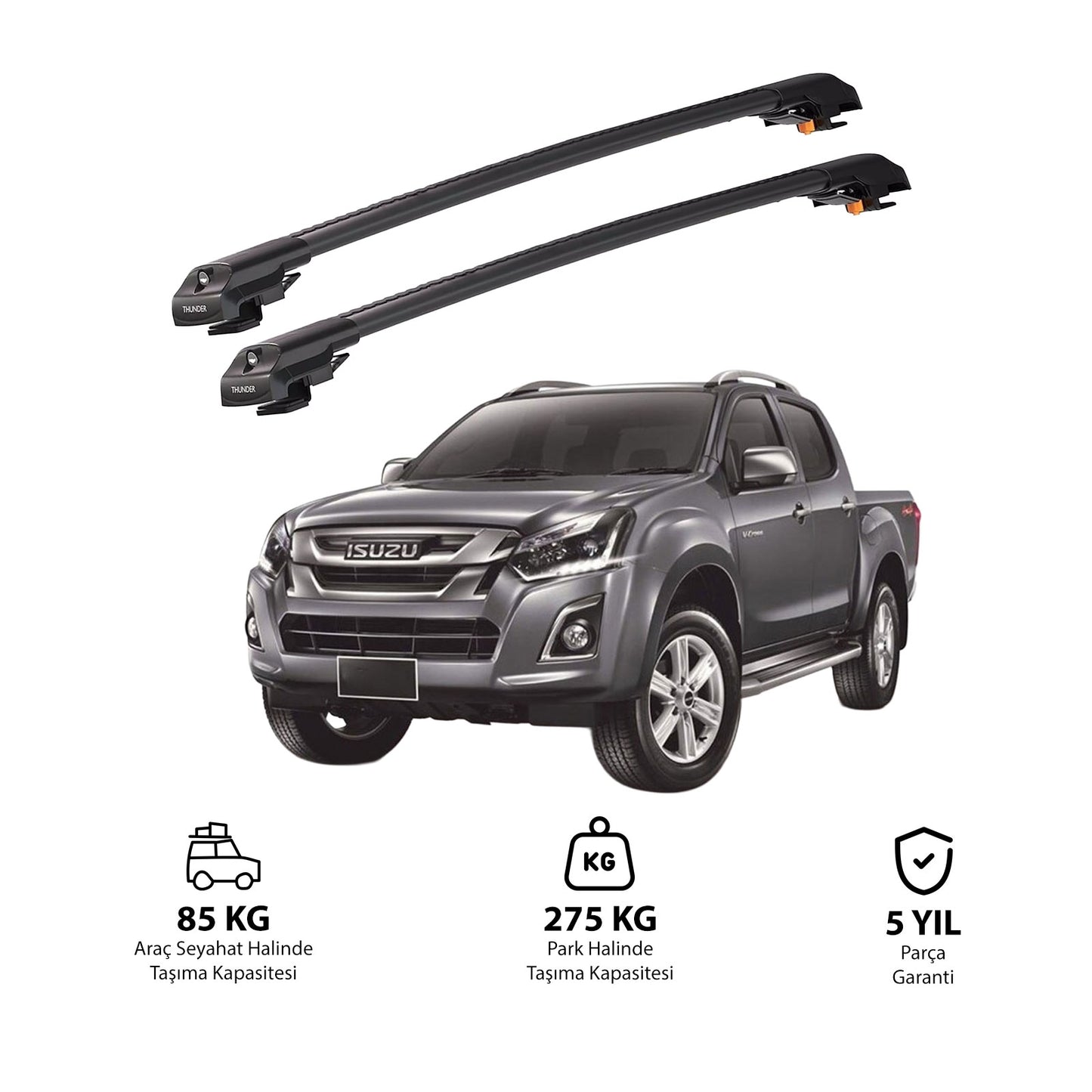 ISUZU D-MAX (RT85) 2016-2019 TRX1 Thunder Carrier Kilitli Ara Atkı