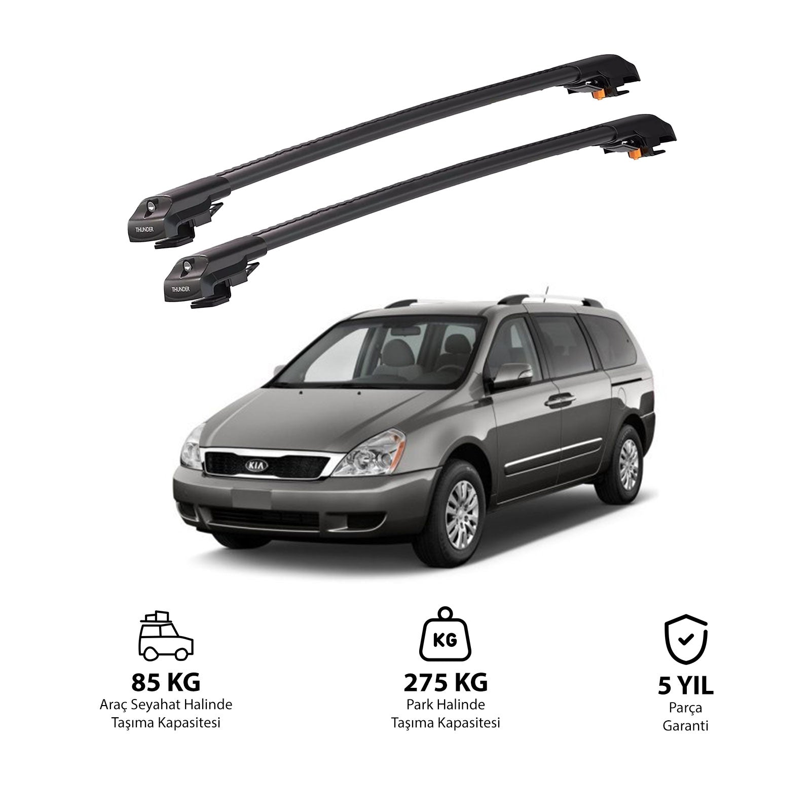 KIA CARNIVAL 2006-2014 TRX1 Thunder Carrier Kilitli Ara Atkı