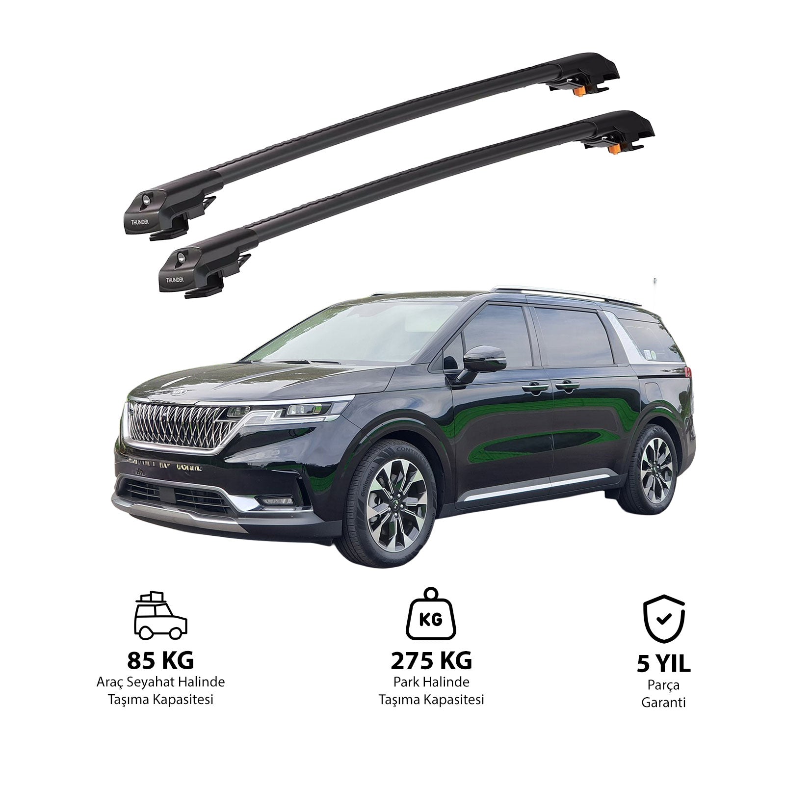 KIA CARNIVAL 2021 ve Sonrası TRX1 Thunder Carrier Kilitli Ara Atkı