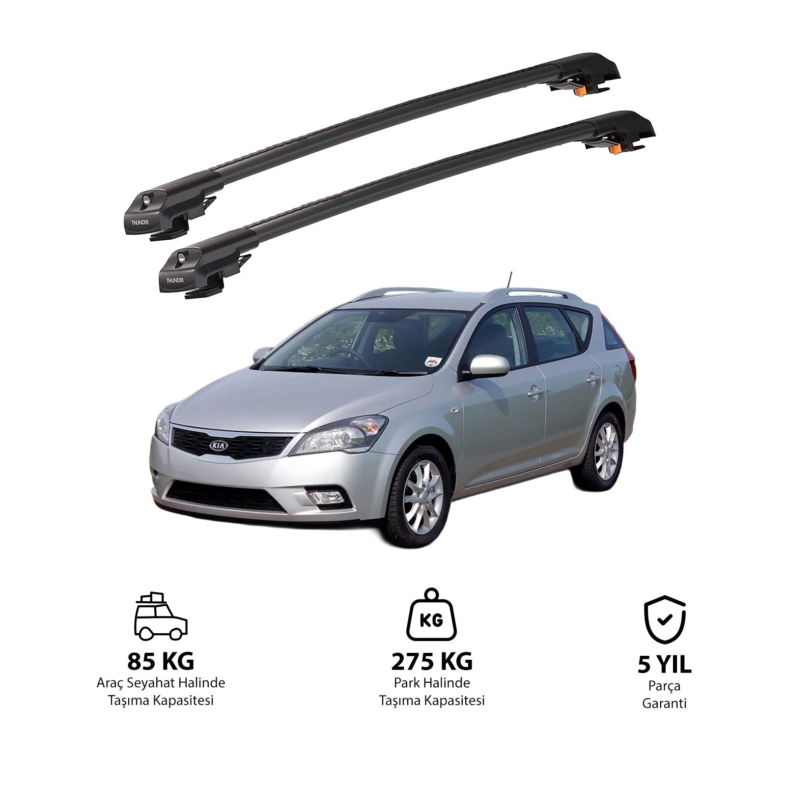KIA CEED SPORTSWAGON 2007-2012 TRX1 Thunder Carrier Kilitli Ara Atkı