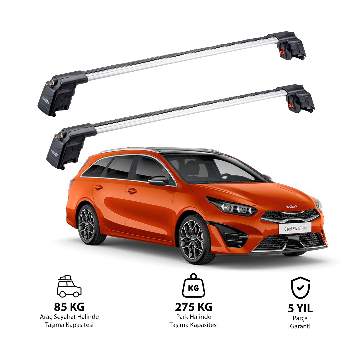 KIA CEED SPORTSWAGON 2019 ve Sonrası TRX2 Thunder Carrier Ara Atkı