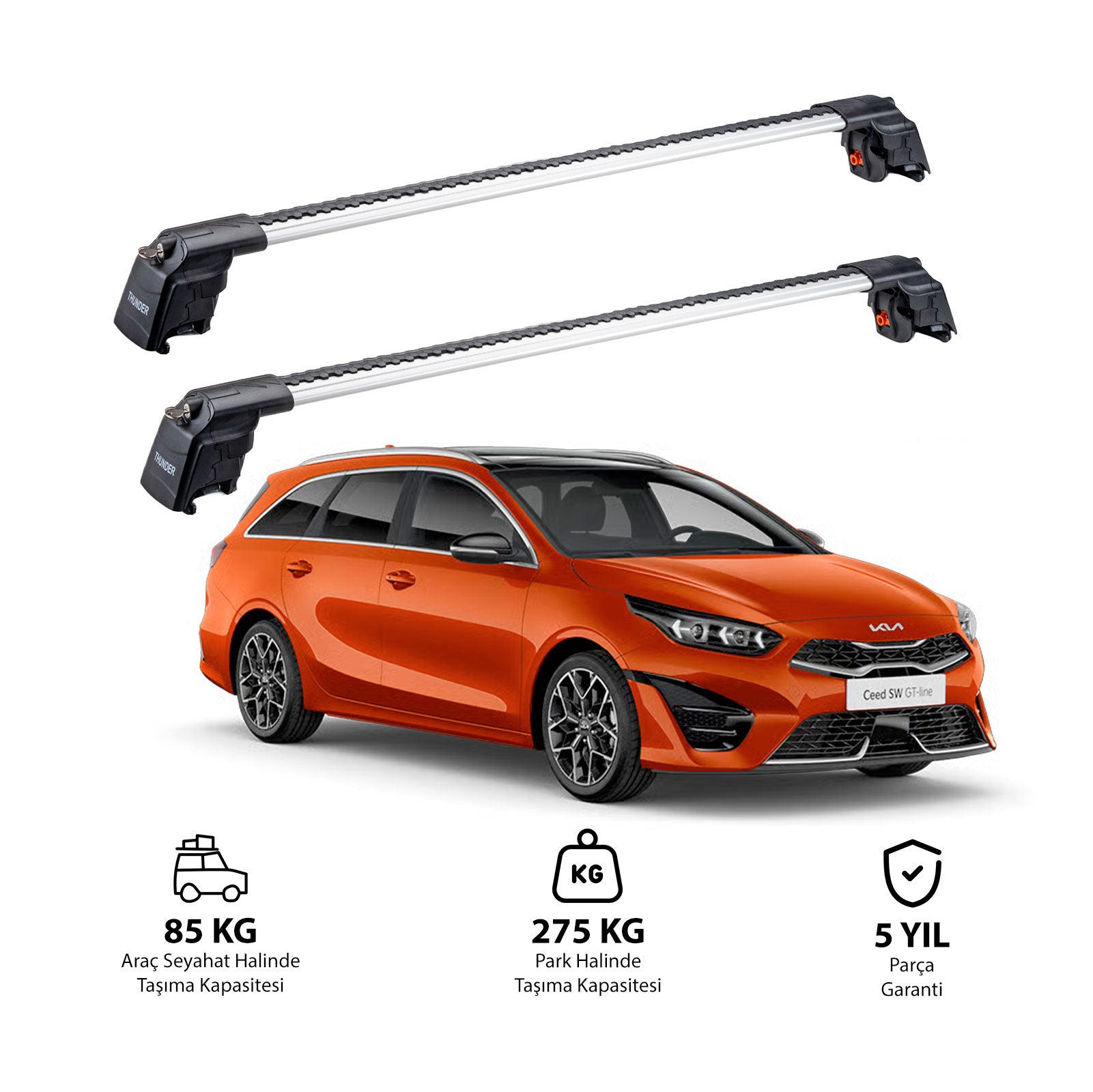 KIA CEED SPORTSWAGON 2019 ve Sonrası TRX2 Thunder Carrier Ara Atkı
