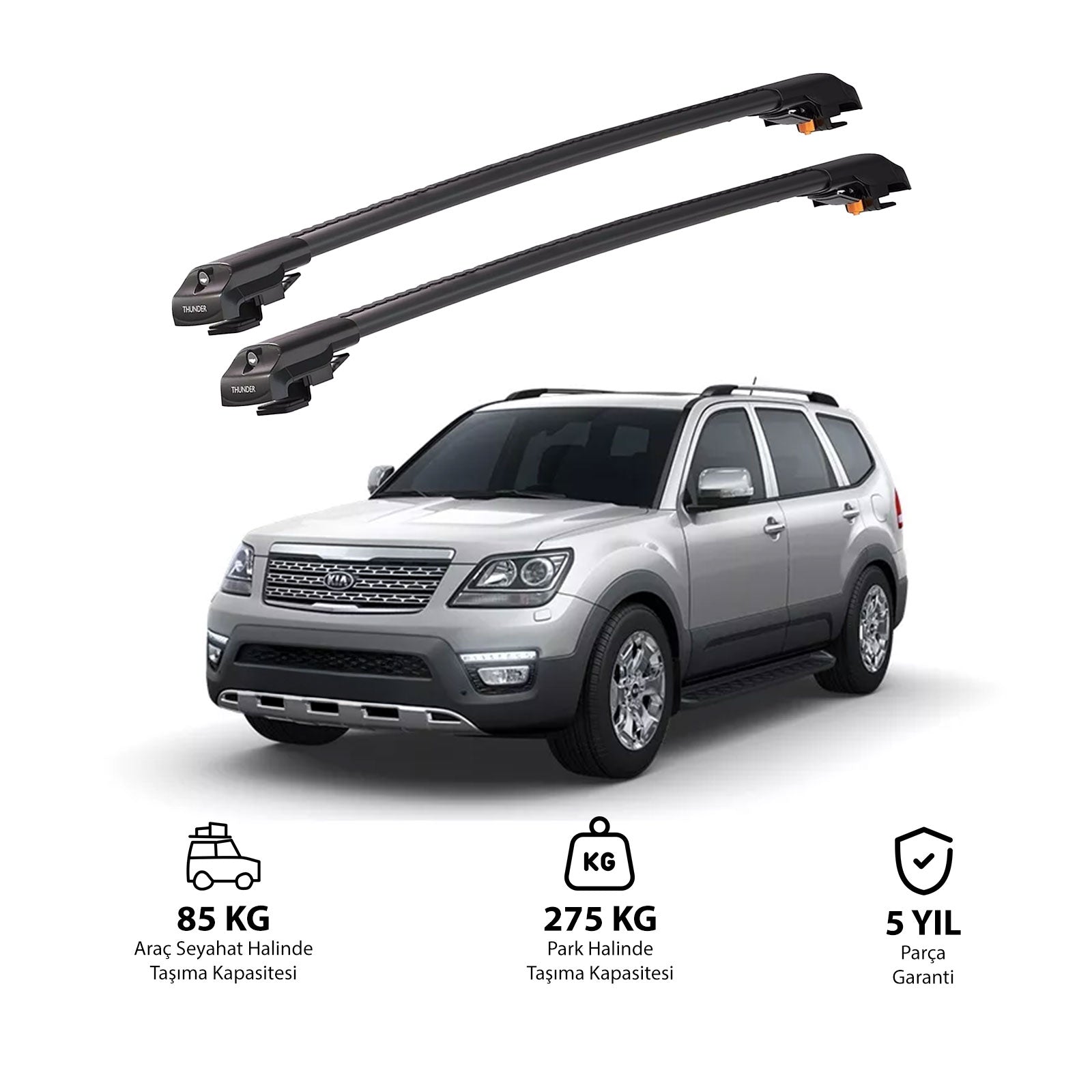 KIA MOHAVE 2008-2019 TRX1 Thunder Carrier Kilitli Ara Atkı