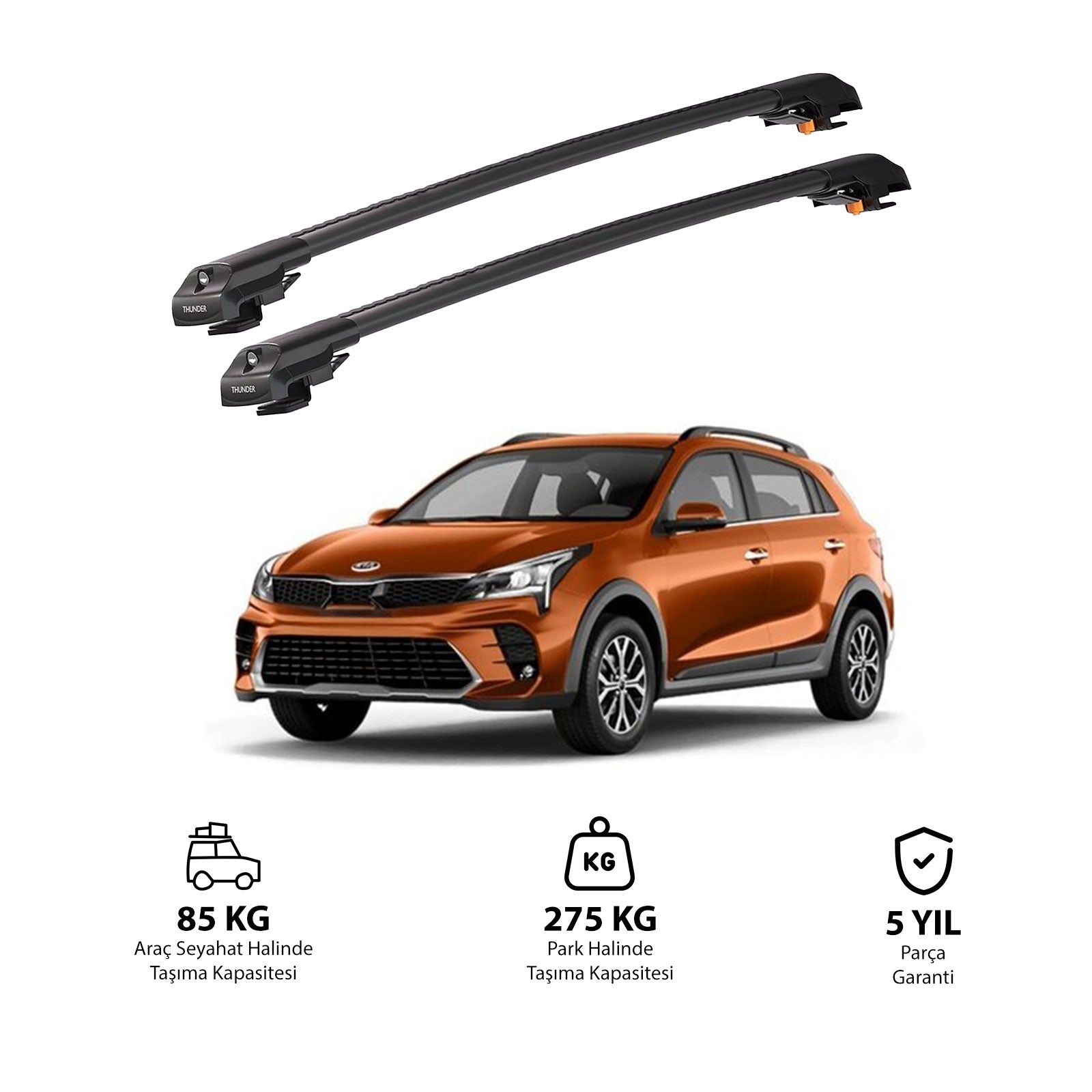 KIA RIO X-LINE 2017-2022 TRX1 Thunder Carrier Kilitli Ara Atkı