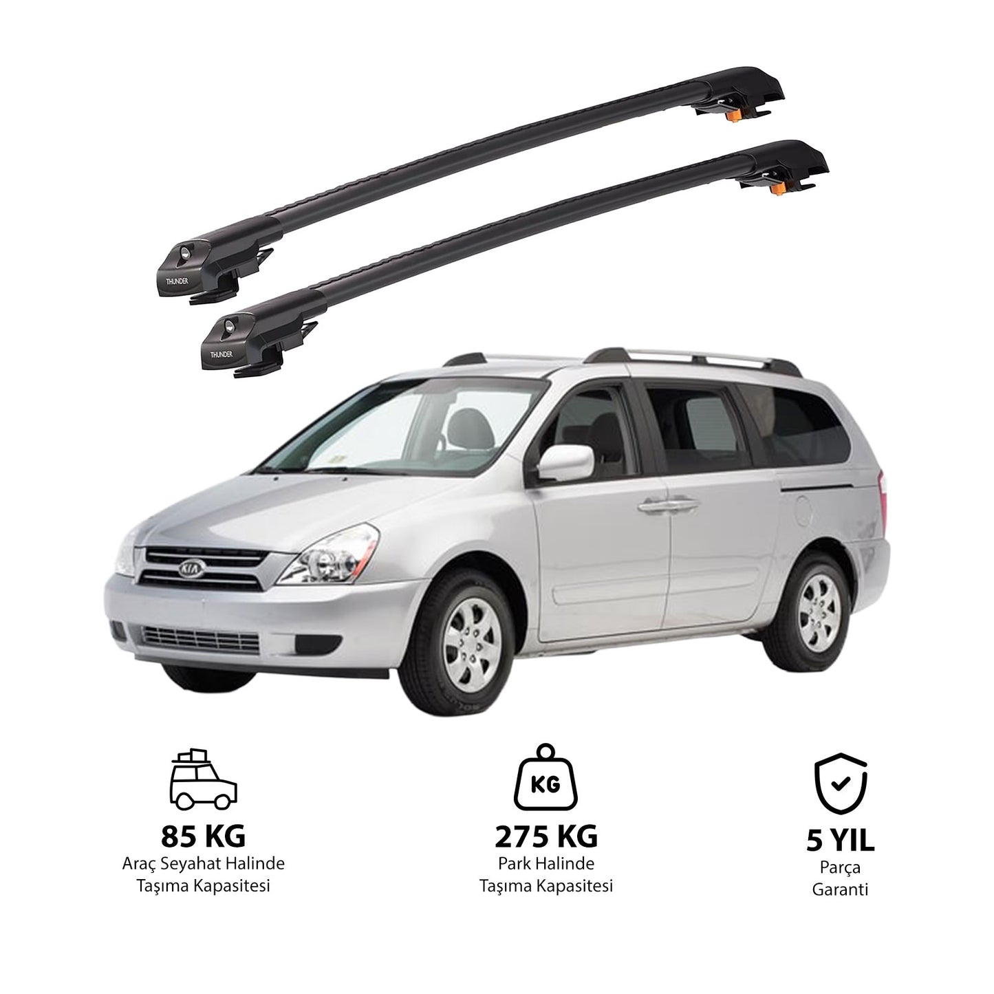 KIA SEDONA 2006-2014 TRX1 Thunder Carrier Kilitli Ara Atkı