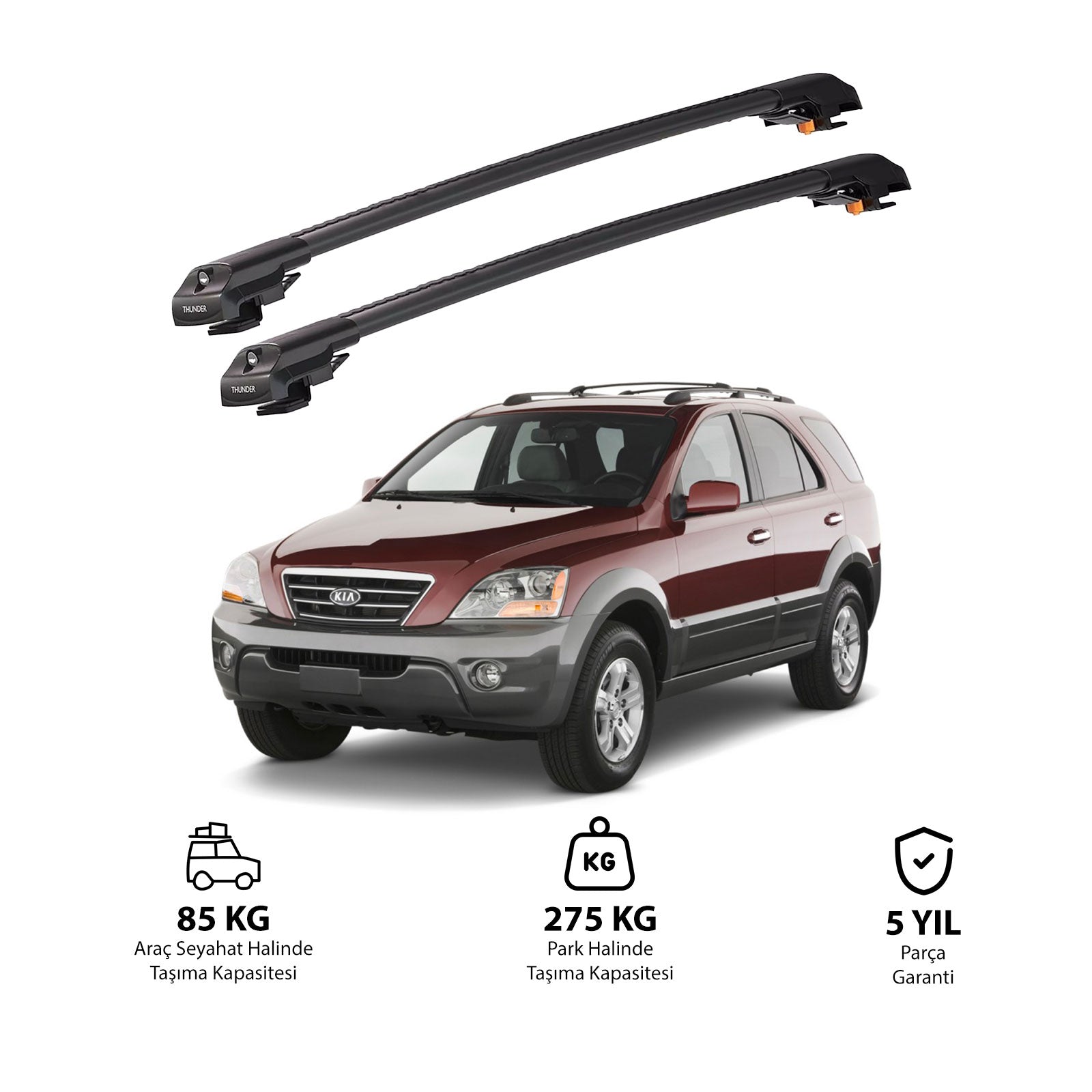 KIA SORENTO 2002-2009 TRX1 Thunder Carrier Kilitli Ara Atkı