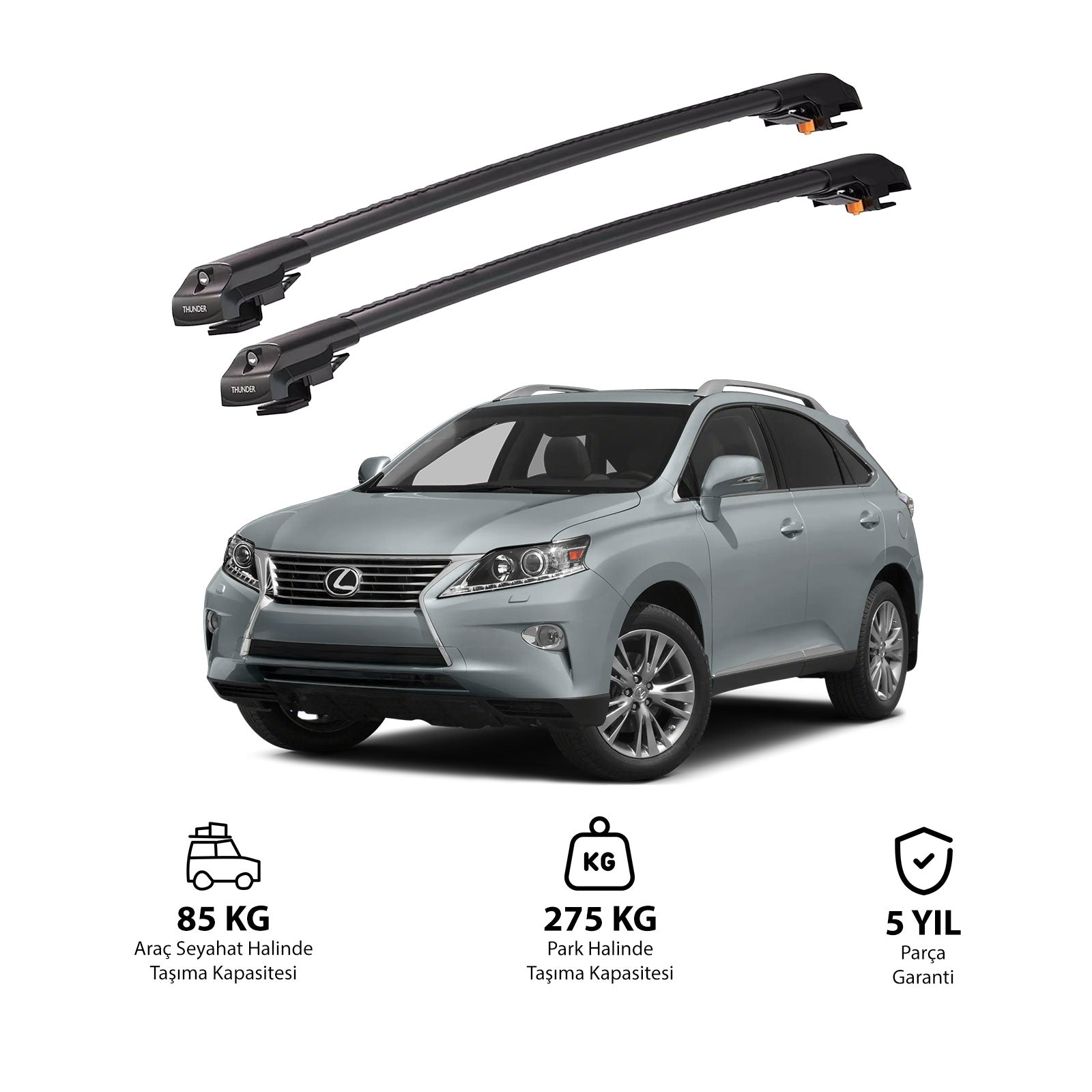 LEXUS RX 2010-2015 TRX1 Thunder Carrier Kilitli Ara Atkı