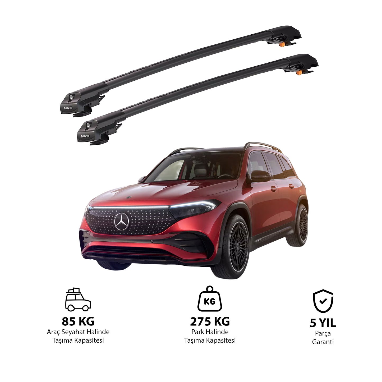 MERCEDES-BENZ EQB 2021 ve Sonrası TRX1 Thunder Carrier Kilitli Ara Atkı