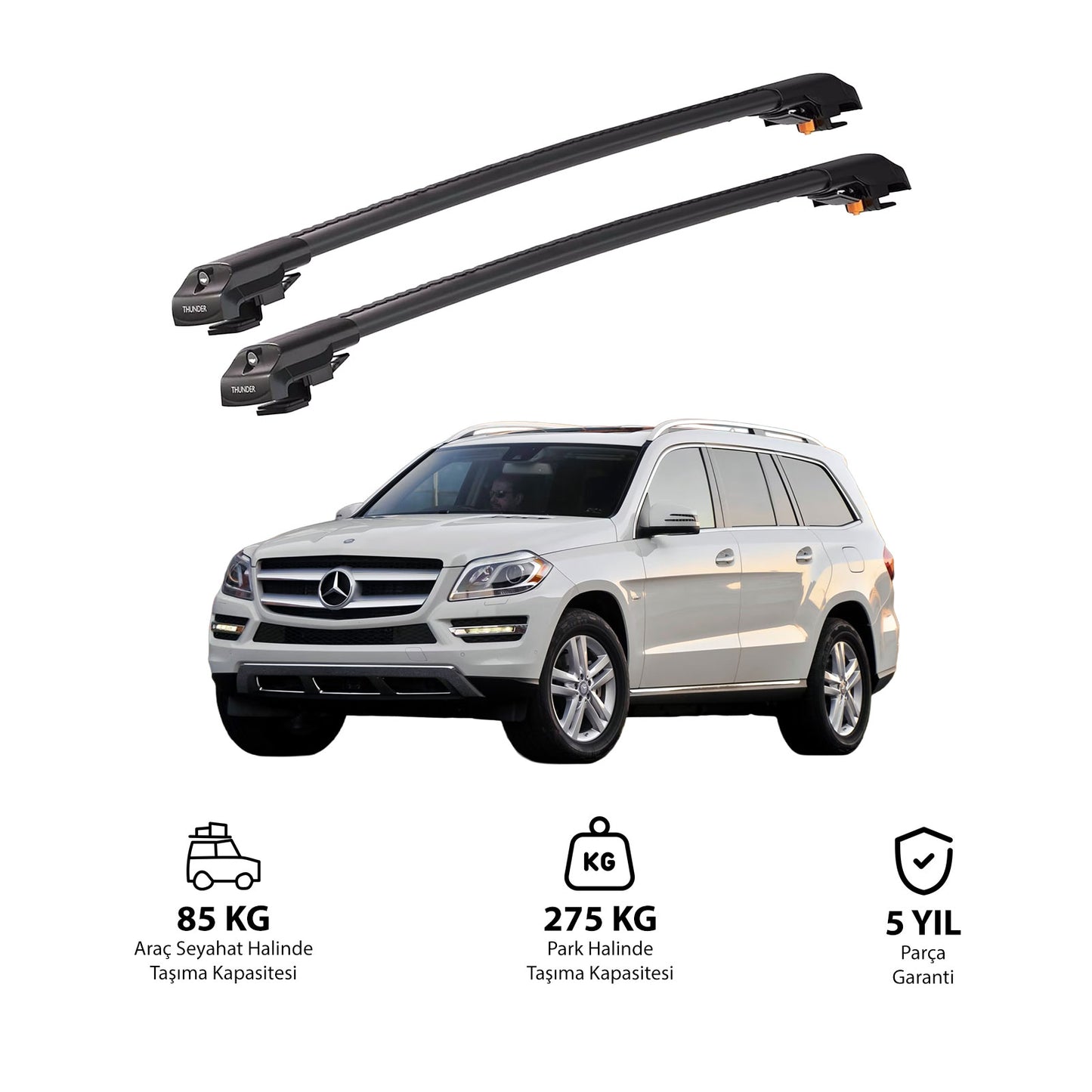 MERCEDES-BENZ GL-CLASS 2013-2019 TRX1 Thunder Carrier Kilitli Ara Atkı