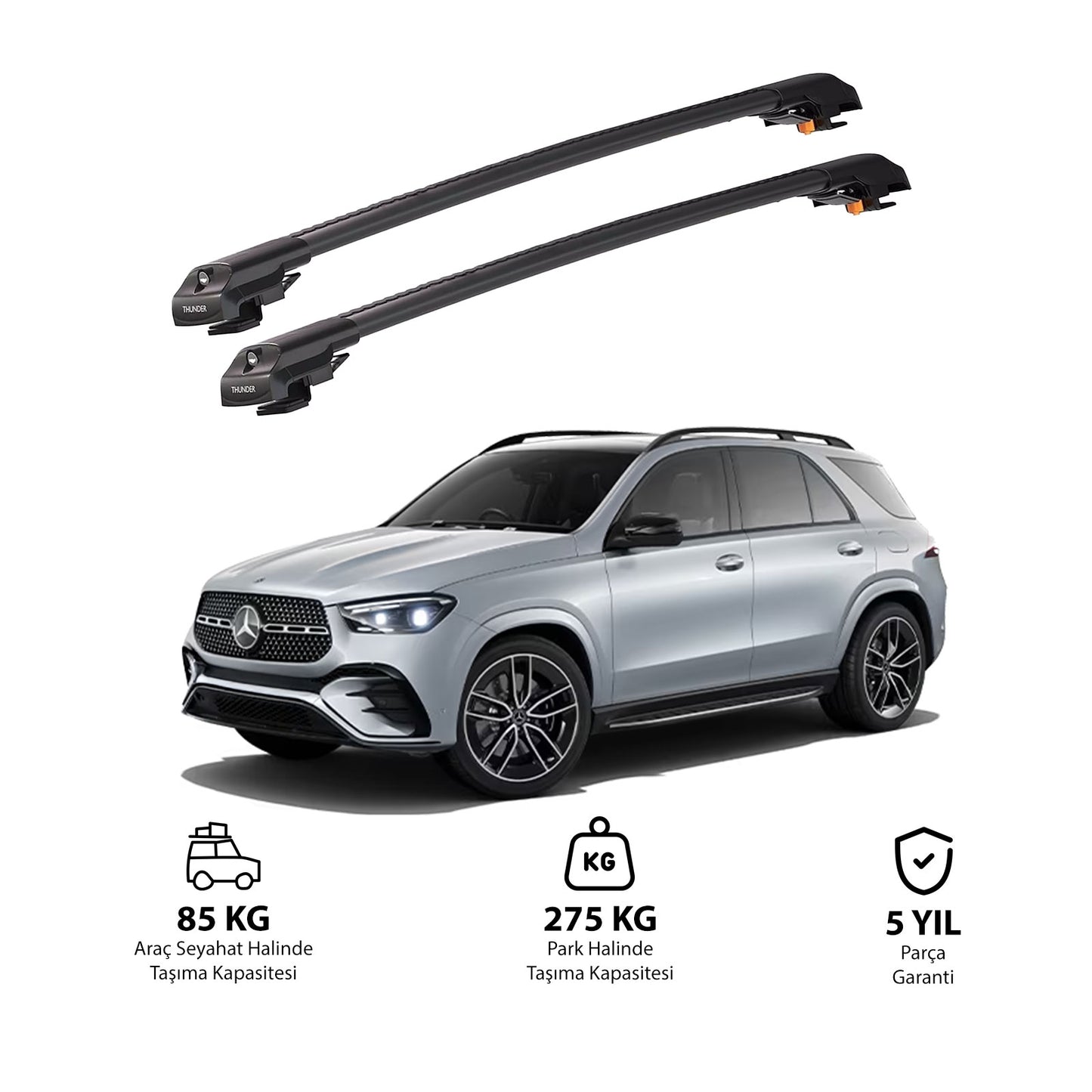 MERCEDES GLE 2016-2024 TRX1 Thunder Carrier Kilitli Ara Atkı