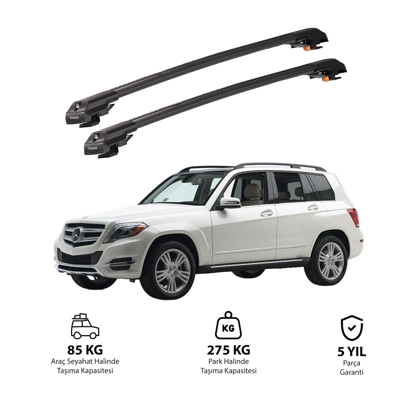 MERCEDES-BENZ GLK-CLASS 2009-2015 TRX1 Thunder Carrier Kilitli Ara Atkı