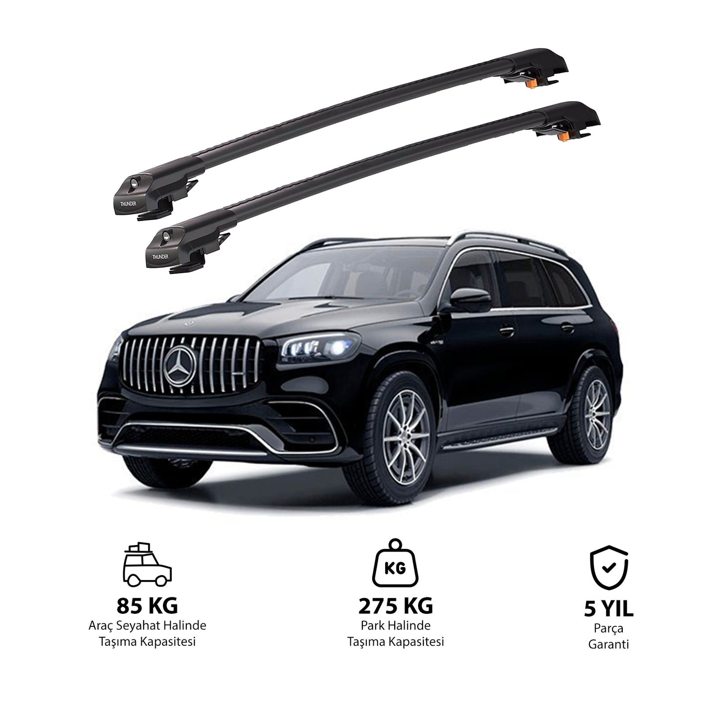 MERCEDES-BENZ GLS-CLASS 2020 ve Sonrası TRX1 Thunder Carrier Kilitli Ara Atkı