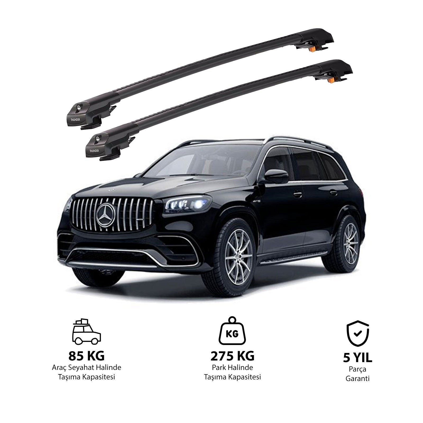 MERCEDES-BENZ GLS-CLASS 2020 ve Sonrası TRX1 Thunder Carrier Kilitli Ara Atkı