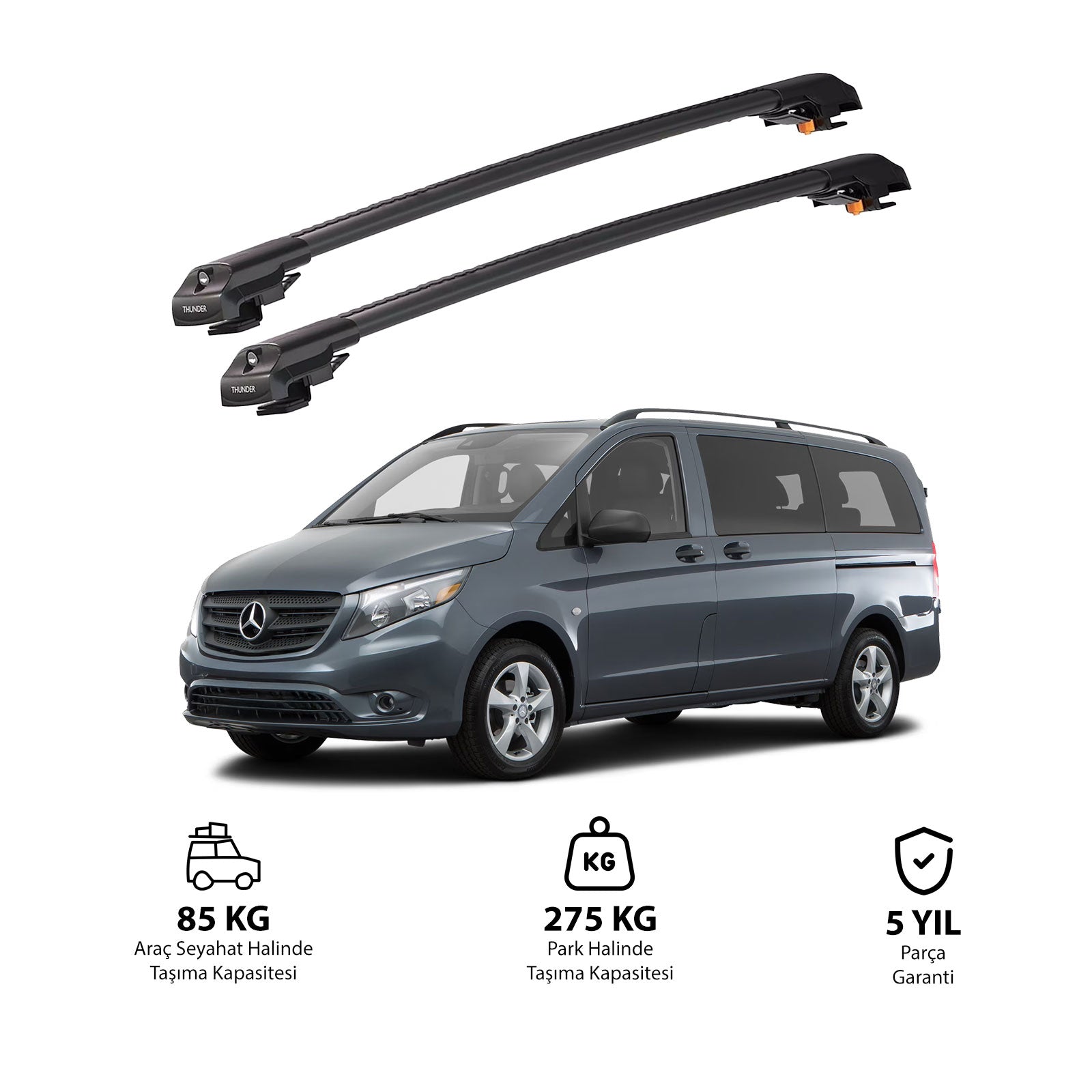 MERCEDES-BENZ METRIS 2015 ve Sonrası TRX1 Thunder Carrier Kilitli Ara Atkı