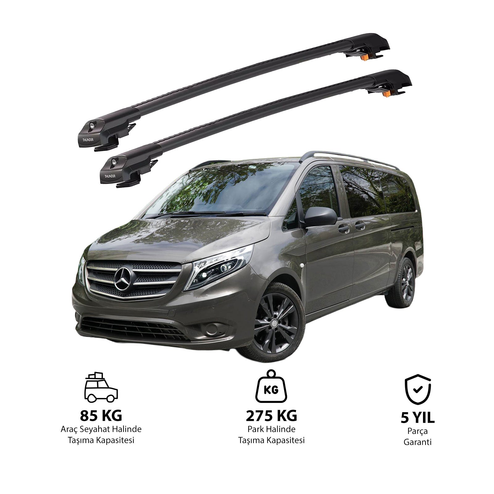 MERCEDES-BENZ TOURER 2015 ve Sonrası TRX1 Thunder Carrier Kilitli Ara Atkı