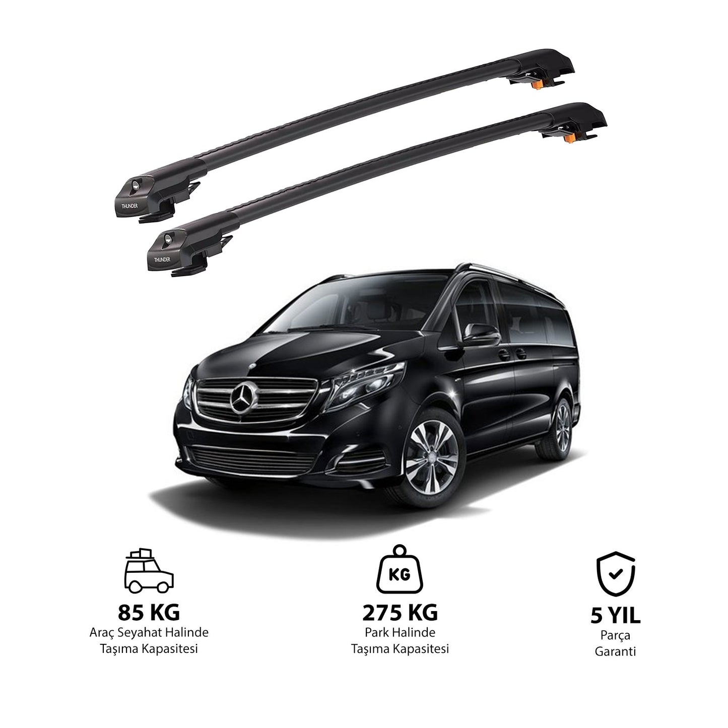 MERCEDES-BENZ VIANO 2015 ve Sonrası TRX1 Thunder Carrier Kilitli Ara Atkı