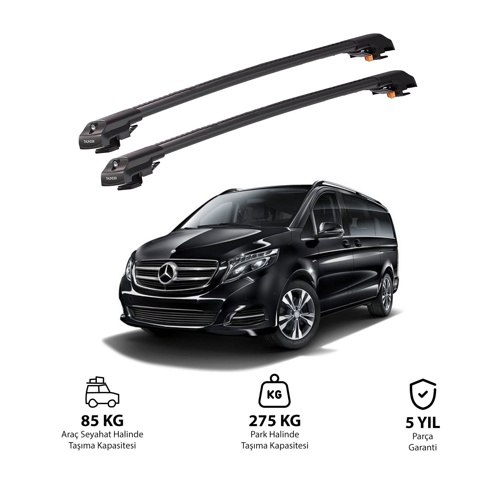 MERCEDES-BENZ VIANO 2015 ve Sonrası TRX1 Thunder Carrier Kilitli Ara Atkı