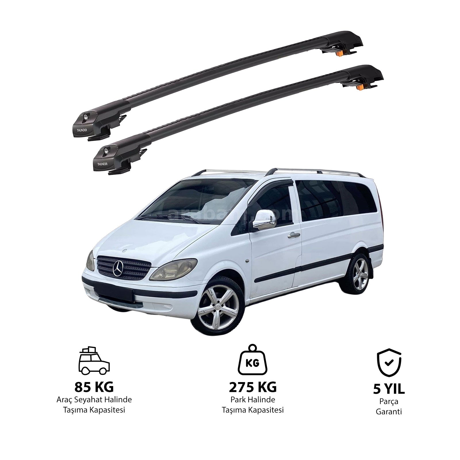 MERCEDES-BENZ VITO 2003-2014 TRX1 Thunder Carrier Kilitli Ara Atkı