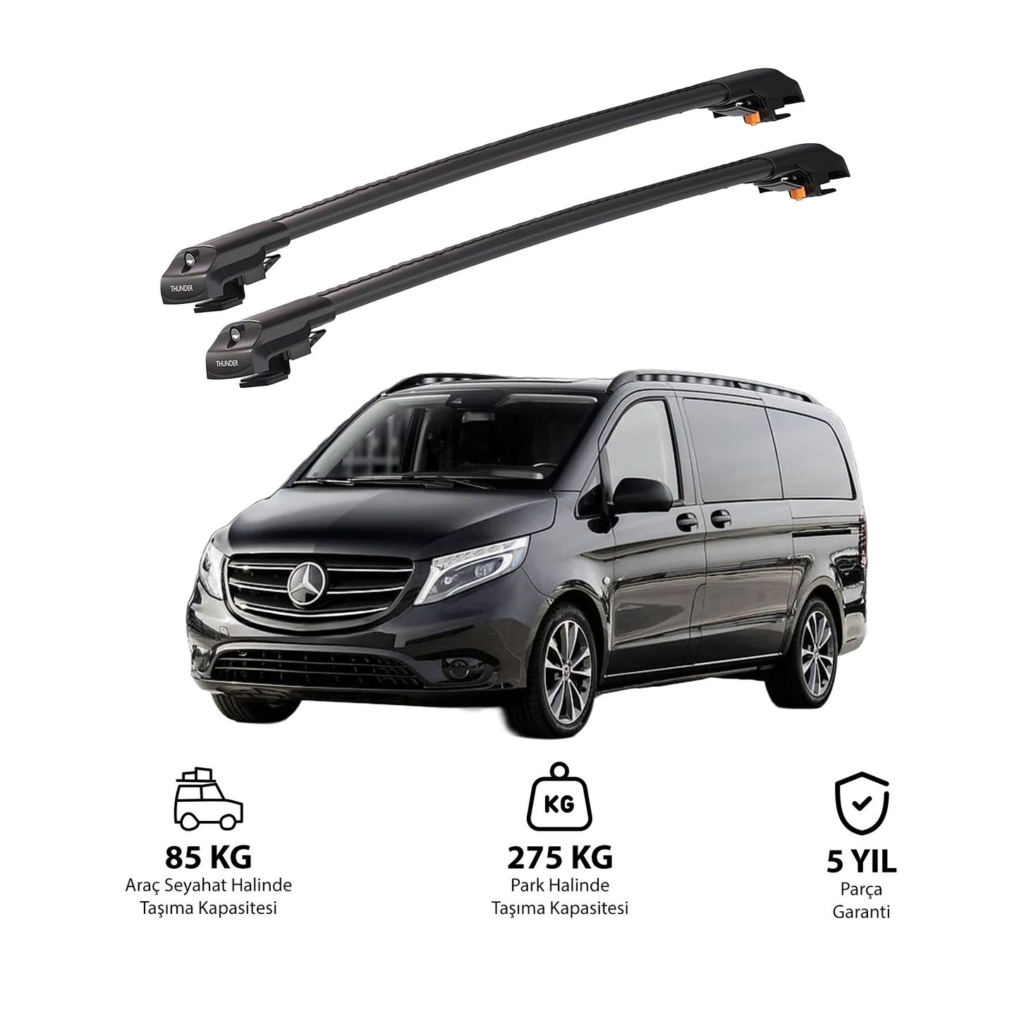 MERCEDES-BENZ VITO 2015 ve Sonrası TRX1 Thunder Carrier Kilitli Ara Atkı