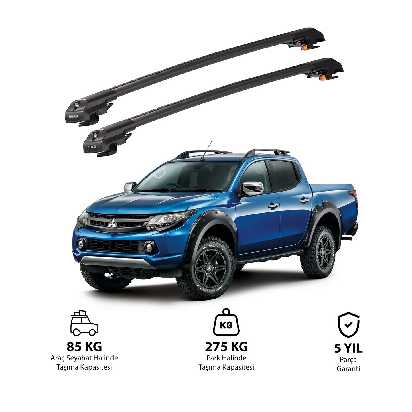 MITSUBISHI L200 2015 ve Sonrası TRX1 Thunder Carrier Kilitli Ara Atkı
