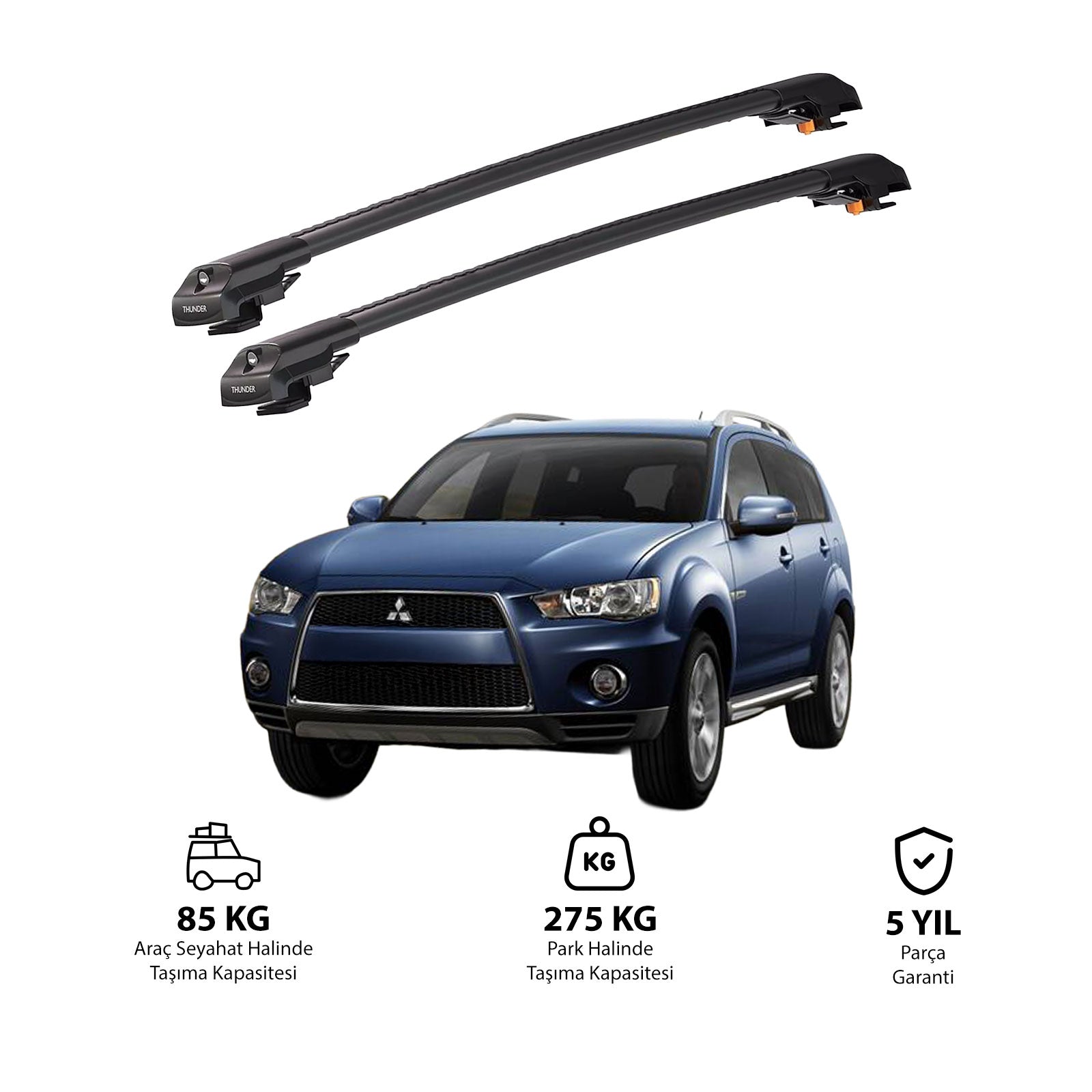 MITSUBISHI OUTLANDER 2007-2012 TRX1 Thunder Carrier Kilitli Ara Atkı