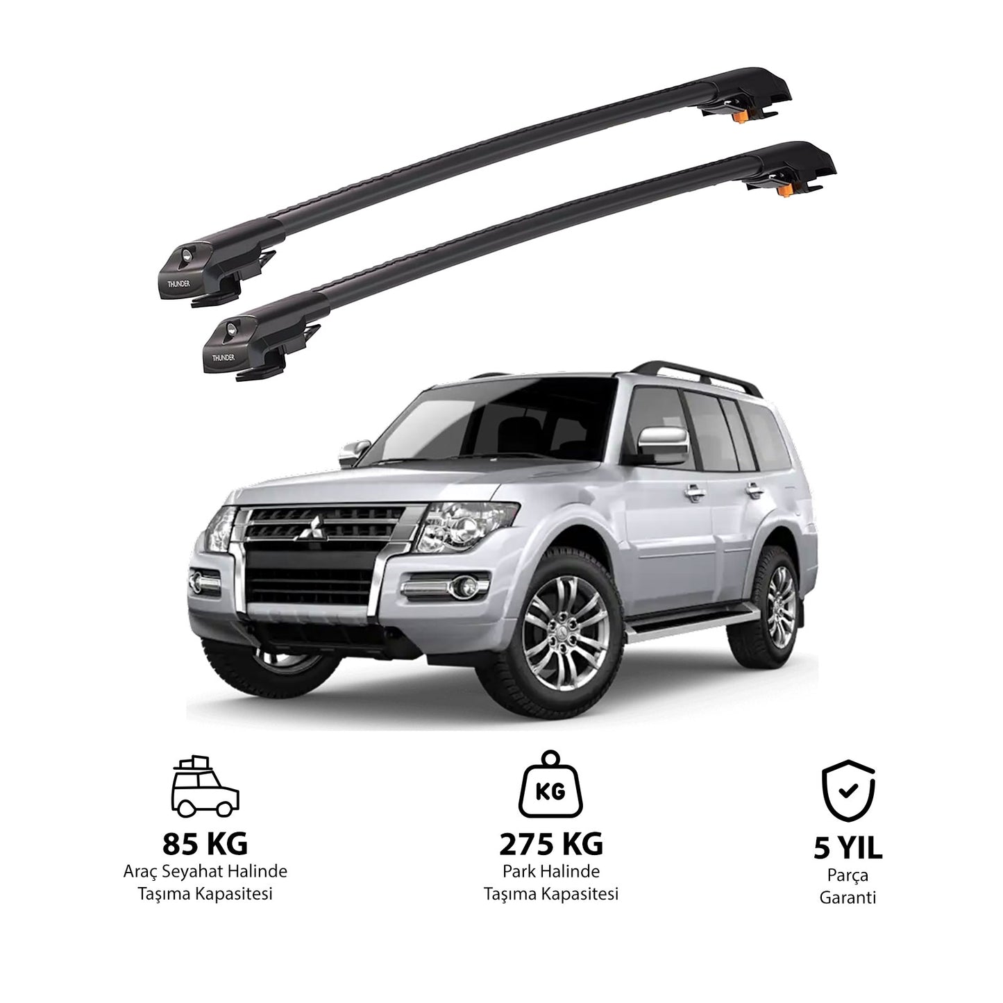 MITSUBISHI PAJERO 2007 ve Sonrası TRX1 Thunder Carrier Kilitli Ara Atkı