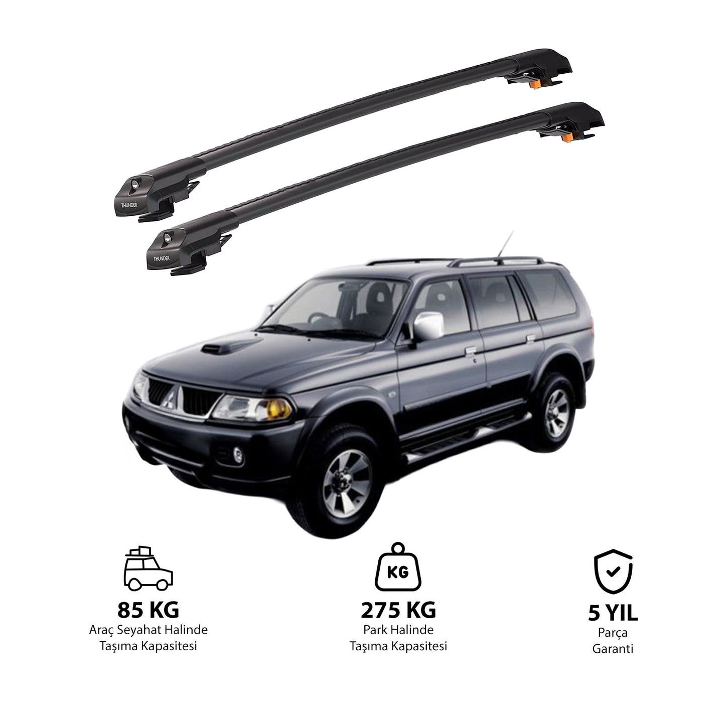 MITSUBISHI PAJERO SPORT 1996-2008 TRX1 Thunder Carrier Kilitli Ara Atkı