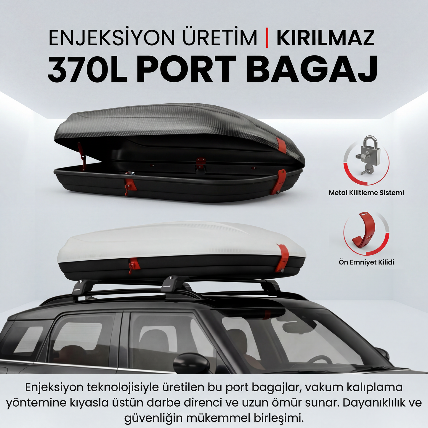 Thunder Carrier Plastik Enjeksiyon Kırılmaz Port Bagaj - 370 Lt 132x34x76 cm