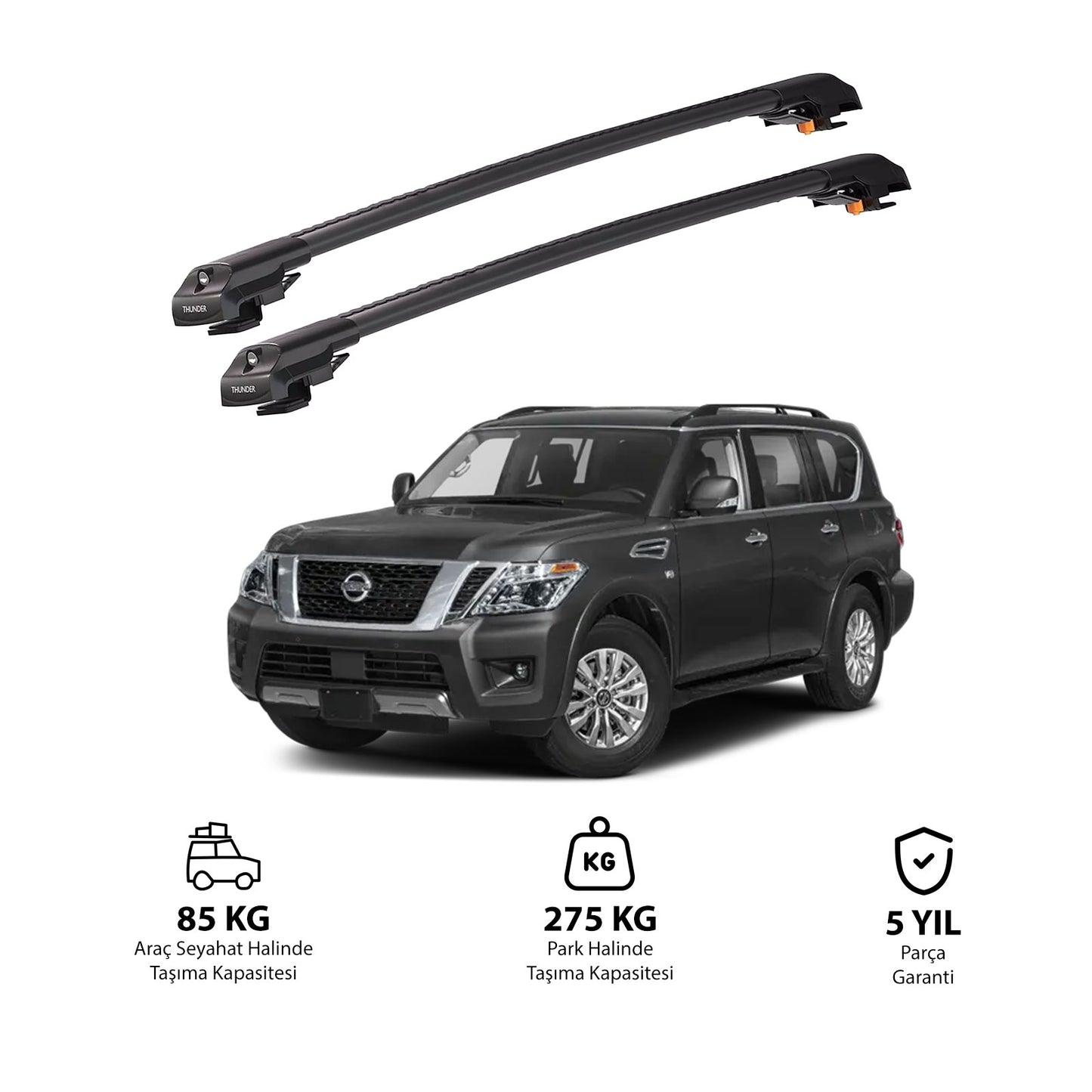 NISSAN ARMADA 2017 ve Sonrası TRX1 Thunder Carrier Kilitli Ara Atkı