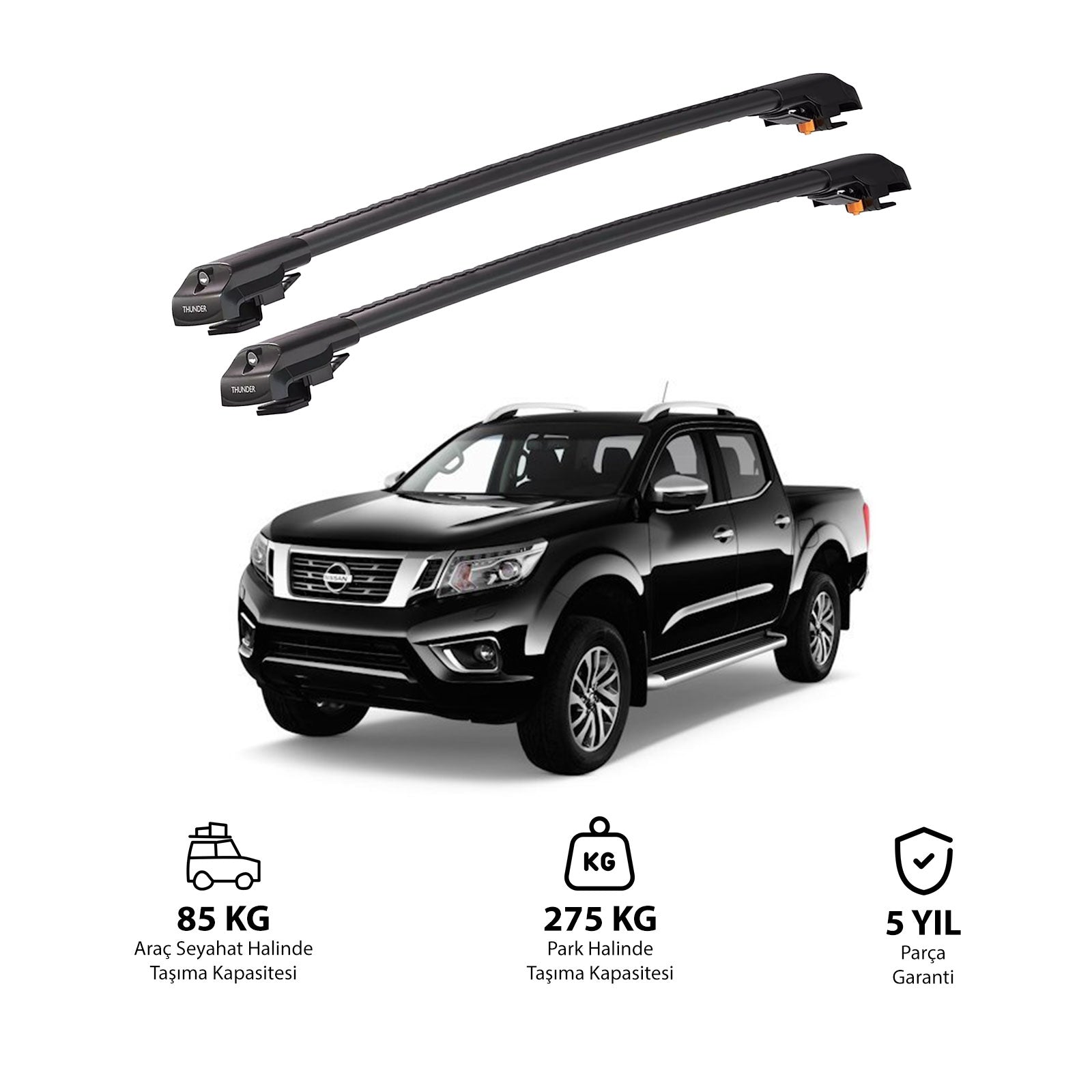NISSAN NP300 (D23) 2015 ve Sonrası TRX1 Thunder Carrier Kilitli Ara Atkı