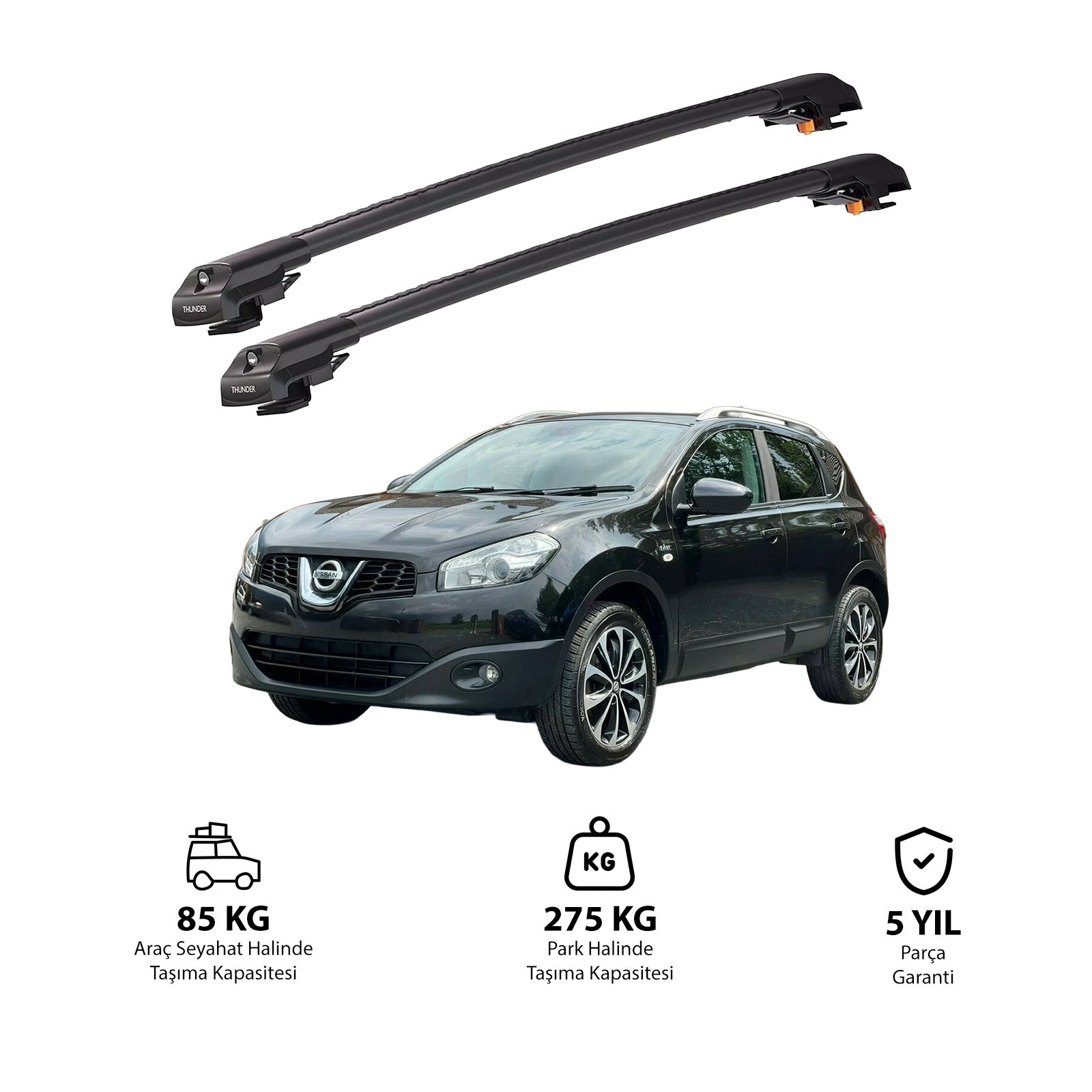 NISSAN QASHQAI 2007-2013 TRX1 Thunder Carrier Kilitli Ara Atkı