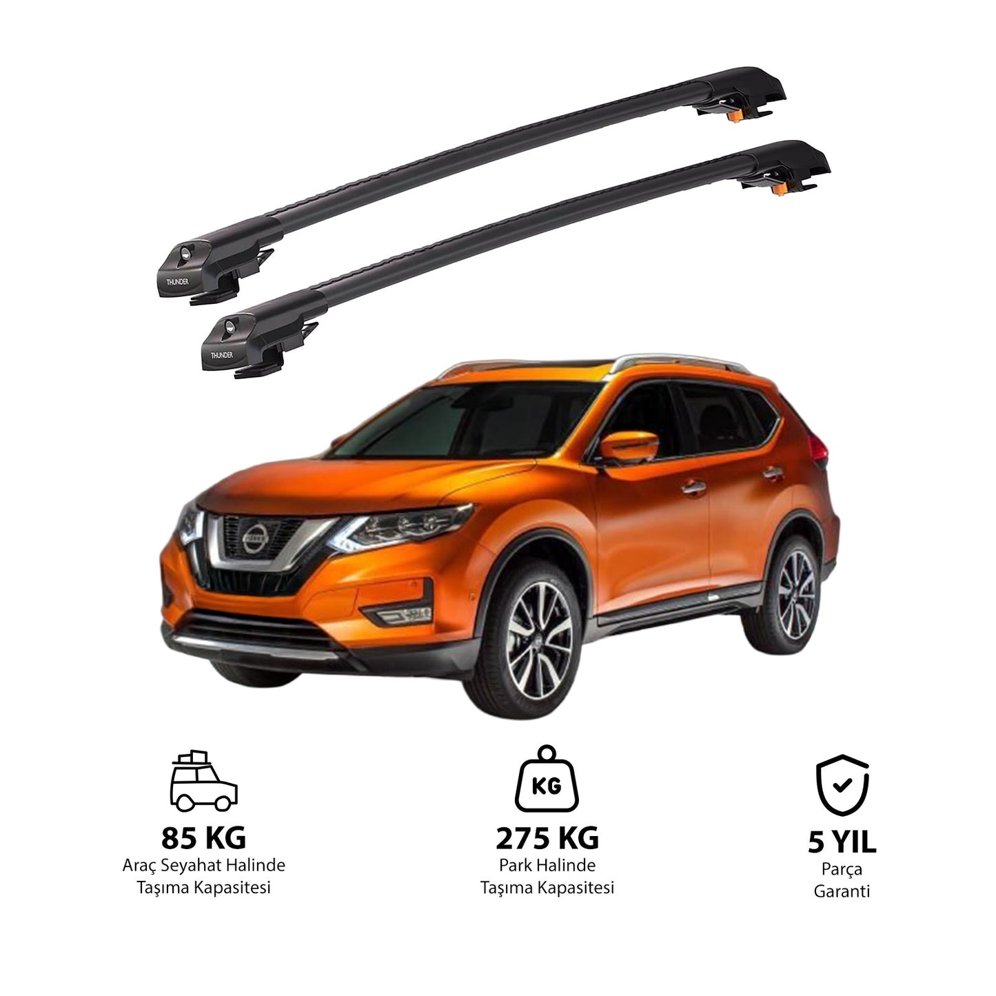 NISSAN X-TRAIL 2014-2020 TRX1 Thunder Carrier Kilitli Ara Atkı